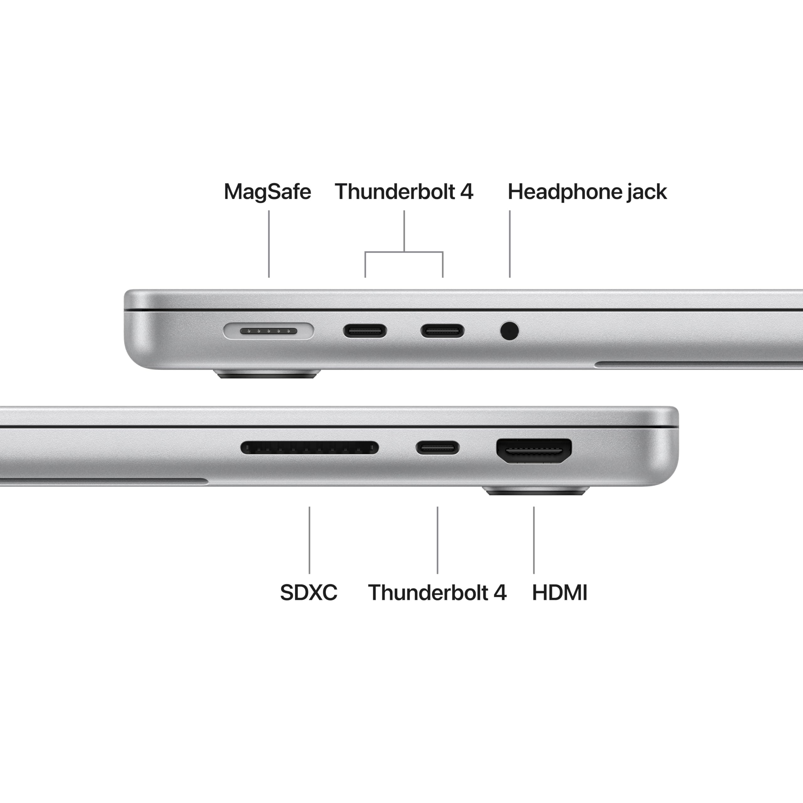 Apple 2025 MacBook Pro Laptop with Apple M5 chip with 10‑core CPU and 10‑core GPU: Built for AI, 14.2-inch Liquid Retina XDR Display, 16GB Unified Memory, 1TB SSD Storage; Silver, view 6