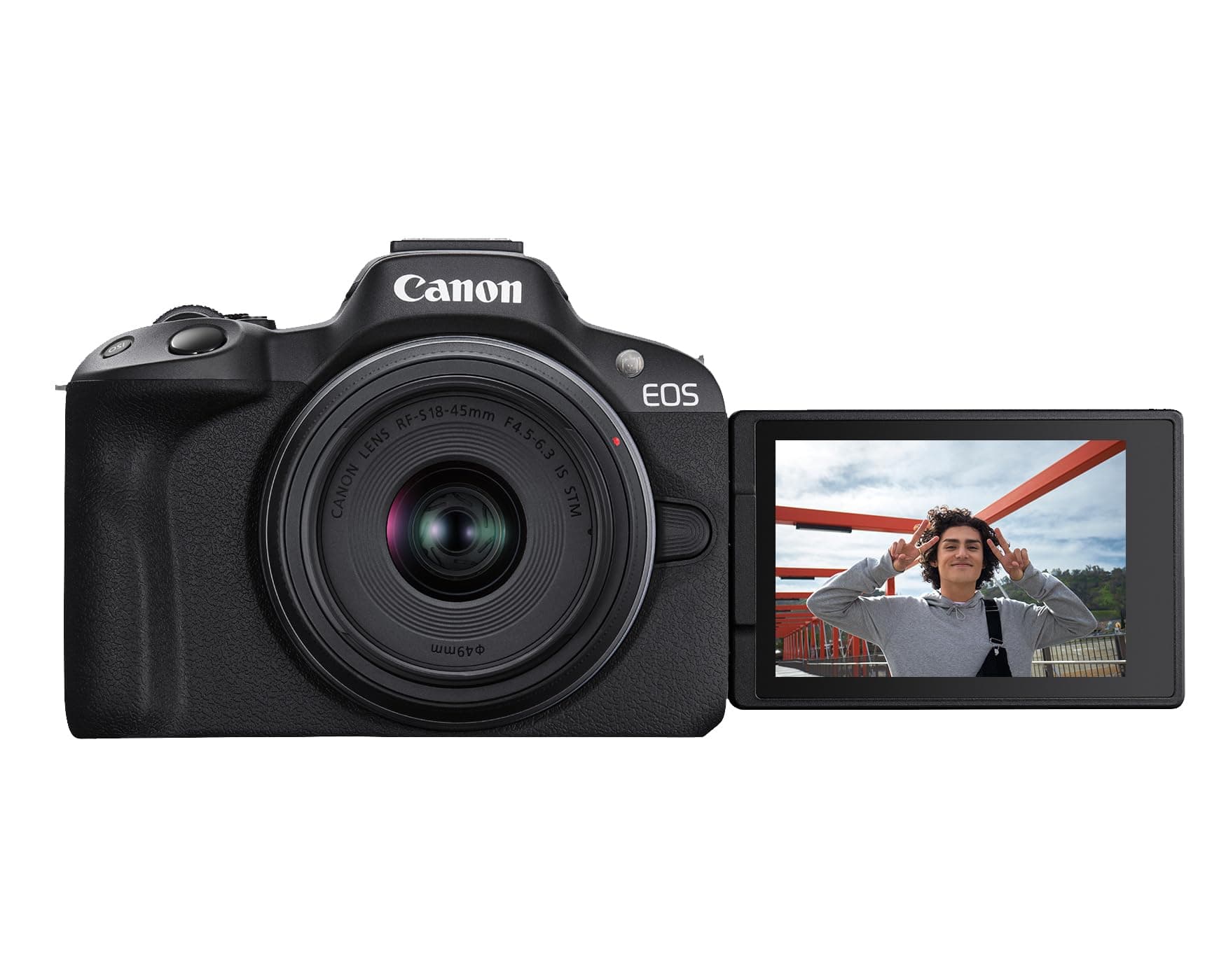 Canon EOS R50 Mirrorless Camera RF-S18-45mm F4.5-6.3 is STM Lens Kit, view 5