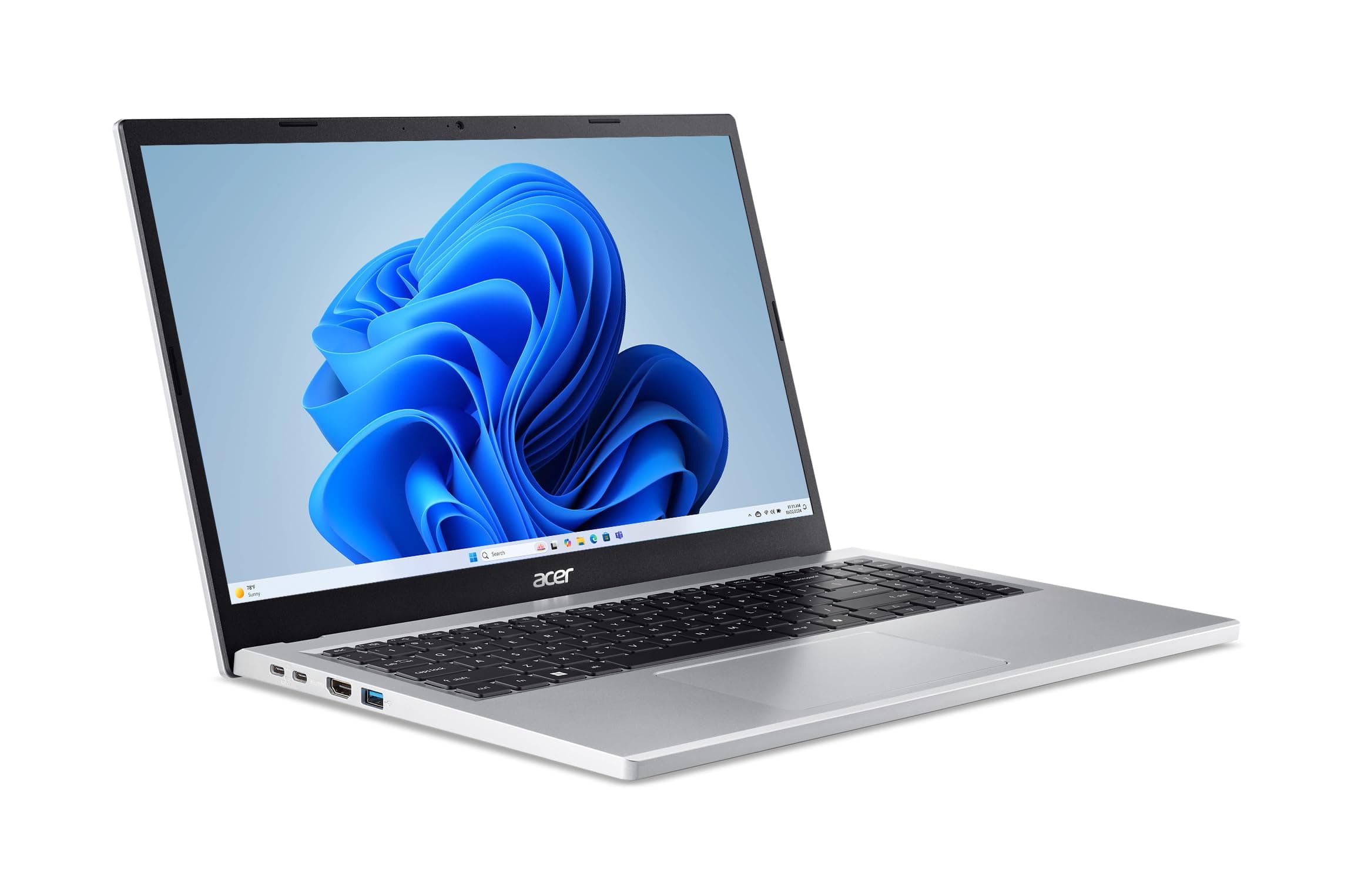 acer Aspire Go 15 AI Ready Laptop | 15.6" FHD (1920 x 1080) IPS Display | Intel Core 3 Processor N355 | Intel Graphics | 8GB DDR5 | 128GB UFS | Wi-Fi 6 | Windows 11 Home in S Mode | AG15-32P-39R2, view 3