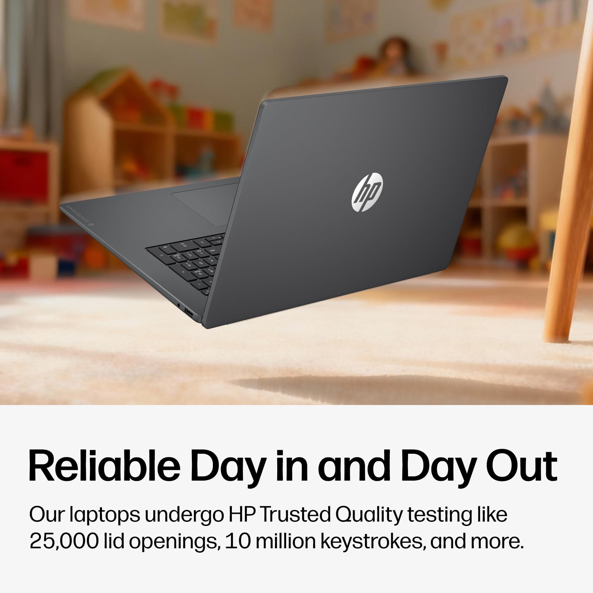 HP OmniBook 3 17.3 inch Laptop PC, FHD Display, AMD Ryzen 3 30, 8 GB RAM, 512 GB SSD, AMD Radeon 610M Graphics, Windows 11 Home, Mica Silver, 17-dp0199nr, view 5