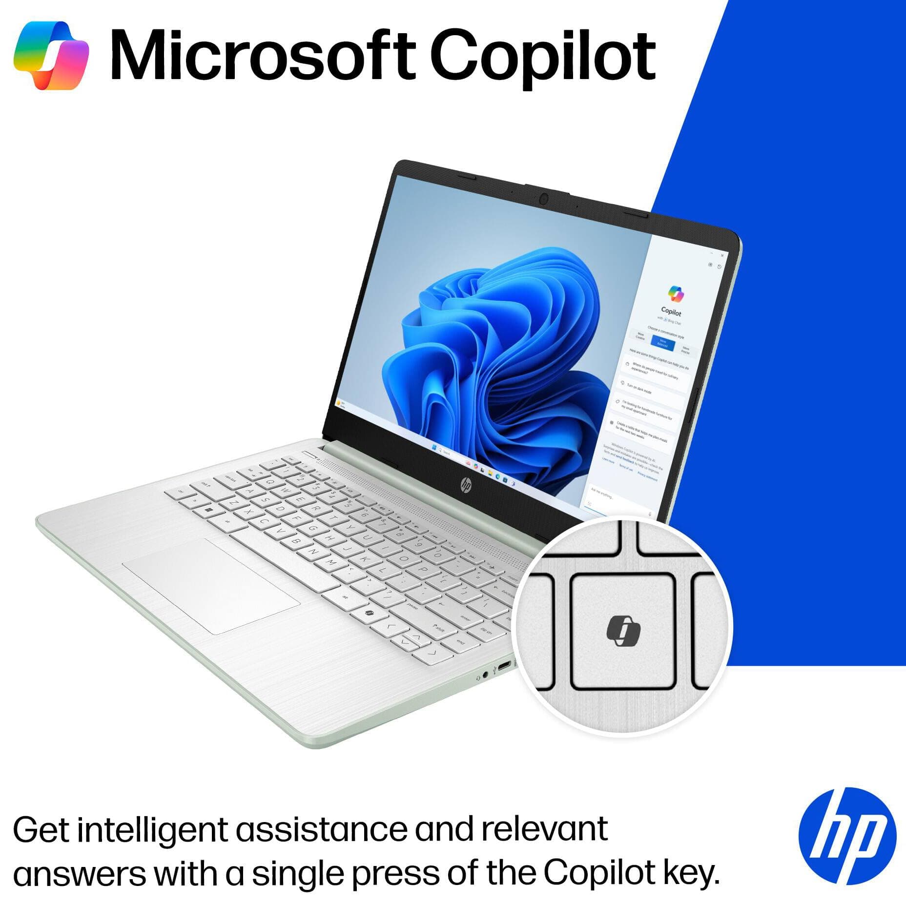 HP 14" Laptop 2026 Edition, Intel Processor, 4GB RAM, 128GB Storage, view 5