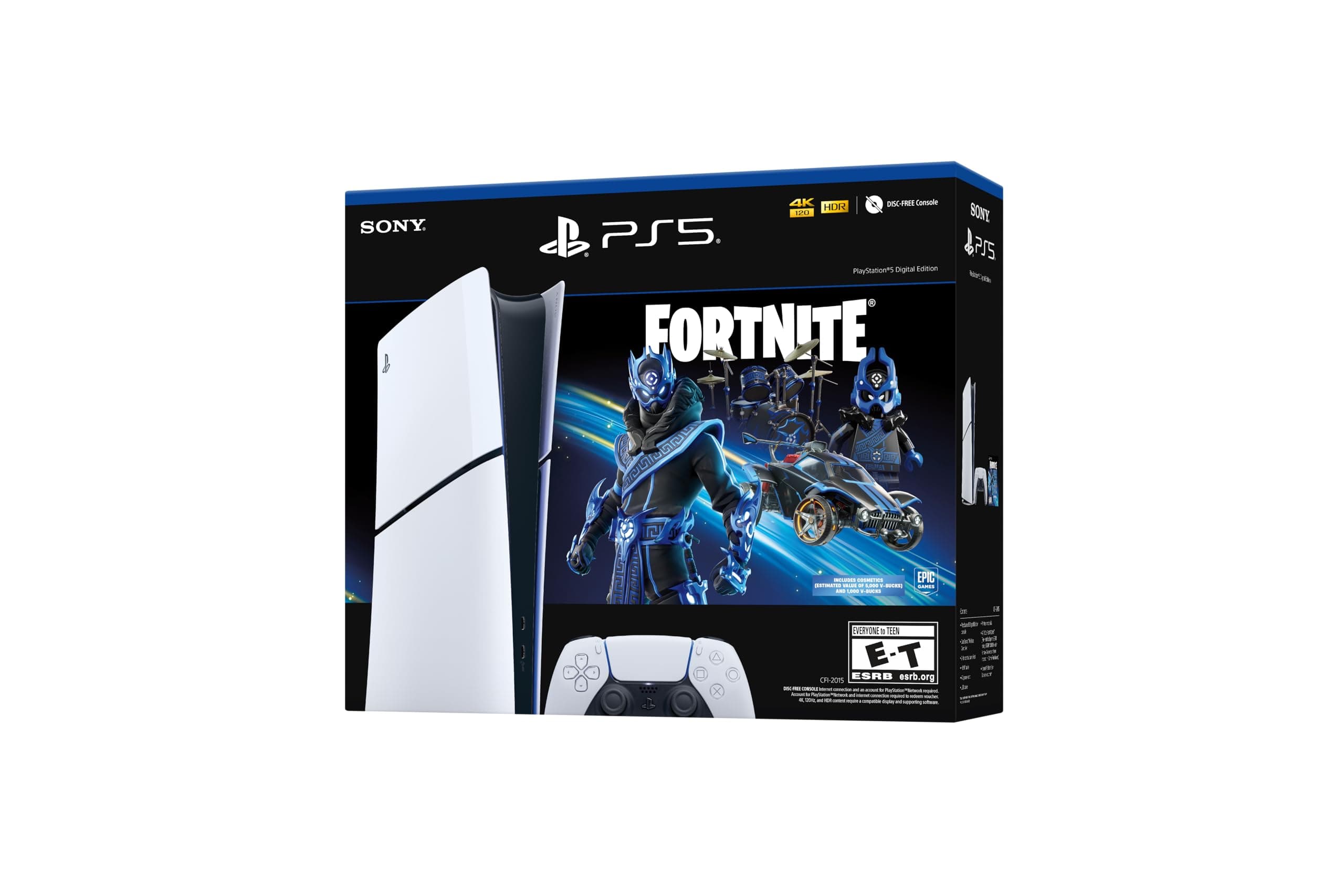 PlayStation PS5 Console - Fortnite Cobalt Star Digital Edition, view 4