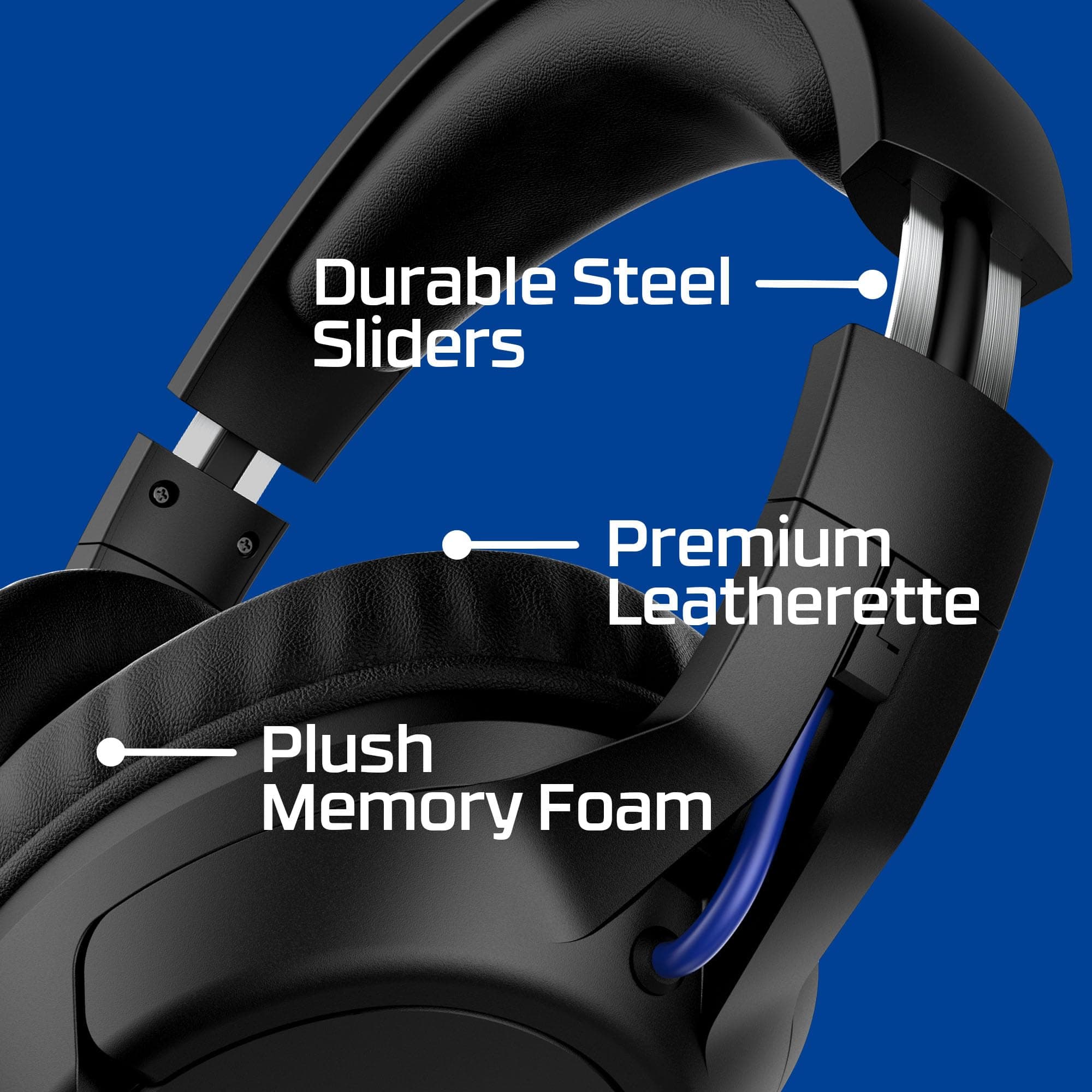 HyperX Cloud Flight – Wireless Gaming Headset for PS5 and PS4, Up to 30-hour battery, Memory foam ear cushions and premium leatherette, Noise-Cancelling Microphone with LED Mic Mute, view 6