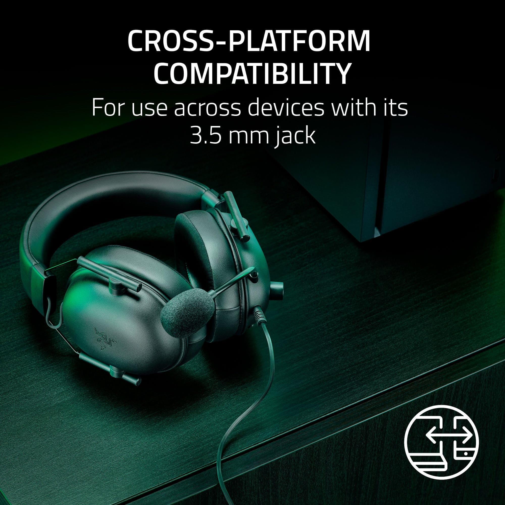 Razer BlackShark V2 X Xbox Gaming Headset, 3.5mm Audio Jack, Black, view 7