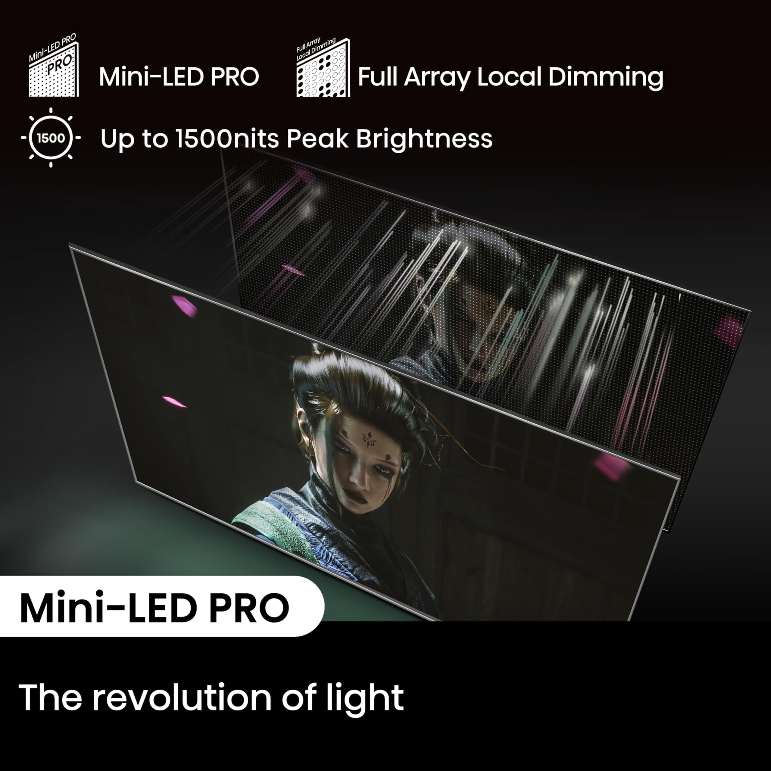 Hisense 55-Inch Class U7 Series Mini-LED ULED 4K UHD Google Smart TV (55U7N) - QLED, Dolby Vision IQ, Dolby Atmos, Full Array Local Dimming, 144Hz Game Mode Pro, VRR, Alexa Compatibility, view 4