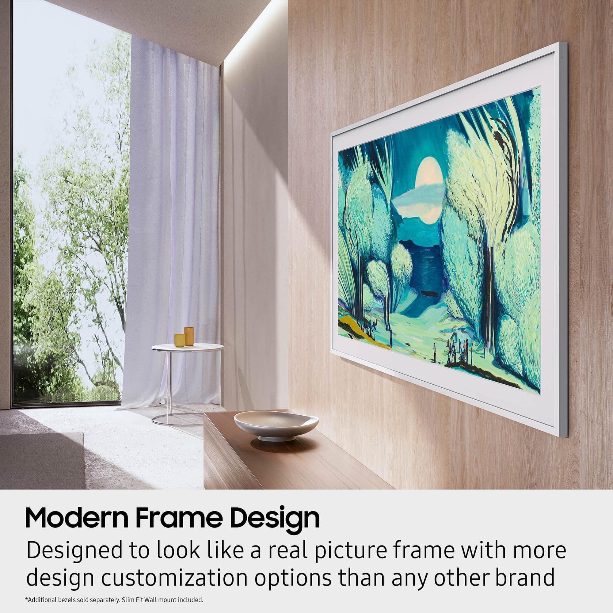 Samsung 55-Inch Class The Frame LS03F 4K QLED Smart TV (2025 Model) Slim Fit Wall Mount, Modern Frame Design, NQ4 AI Gen2 Processor, Art Mode, Artful Picture Quality, Samsung Vision AI, Alexa Built-in, view 9