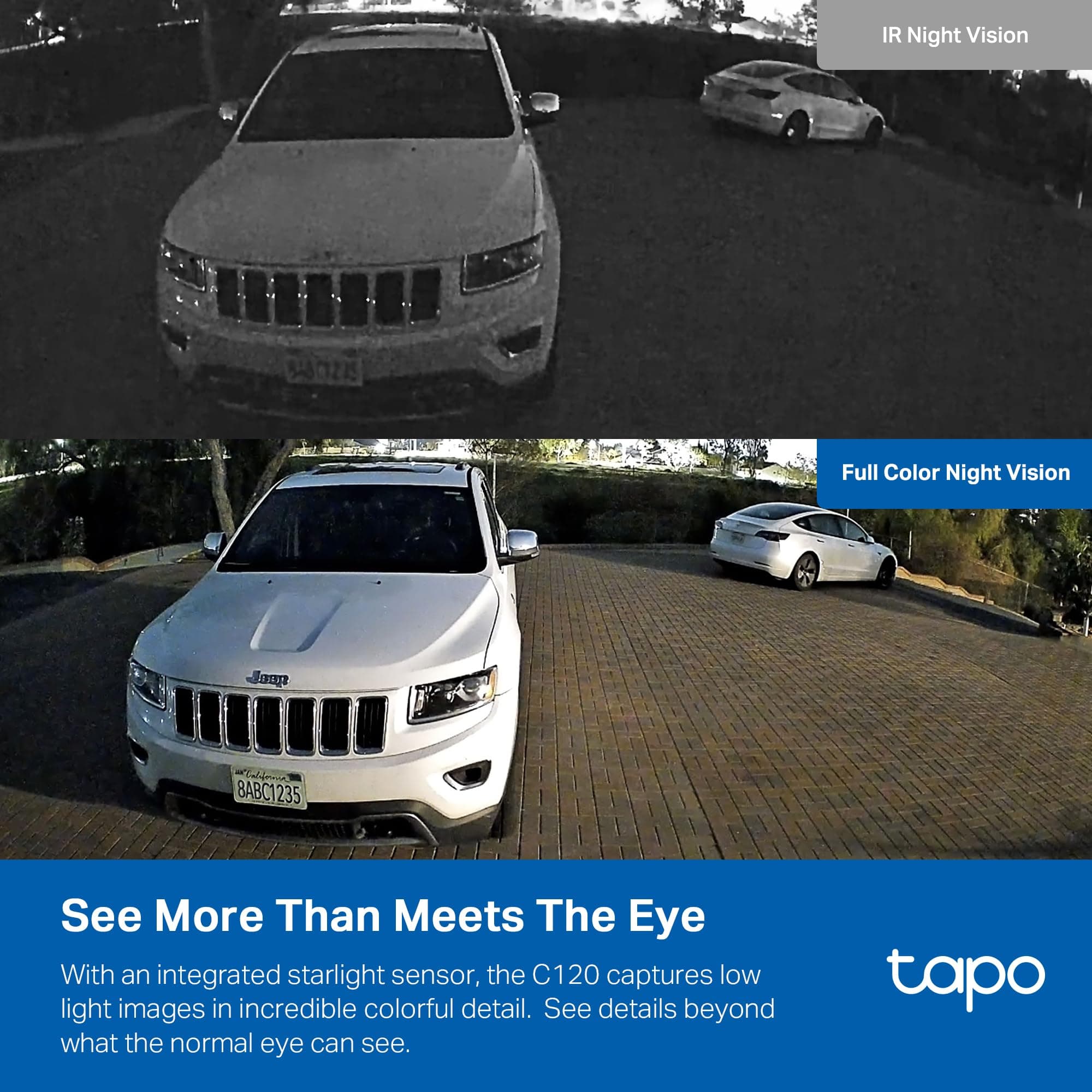 Tapo 2K+ Indoor/Outdoor Wired Security Camera, Baby Monitoring, C120, view 2