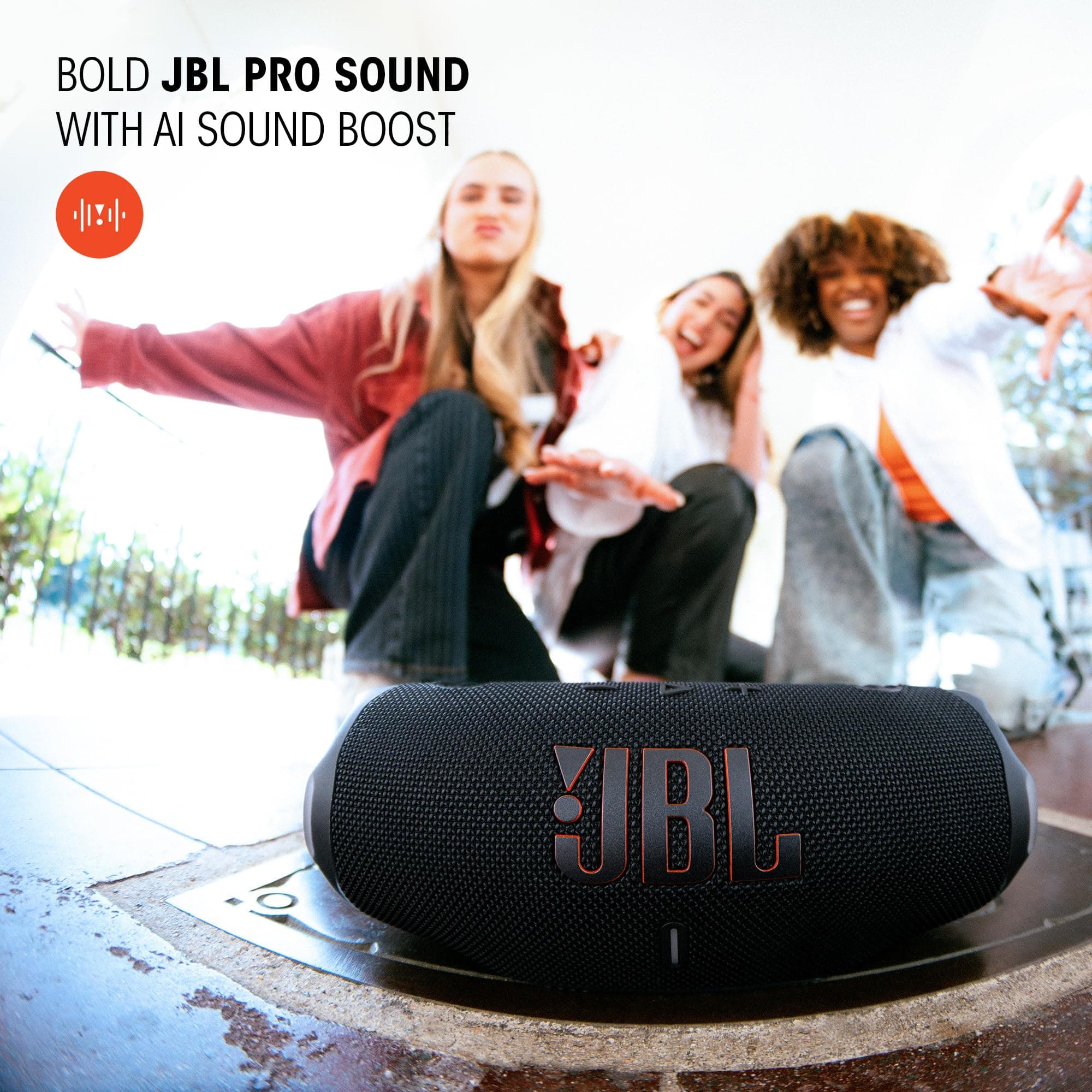 JBL Charge 6 Portable Bluetooth Speaker, Waterproof, Drop-Proof - Black, view 5