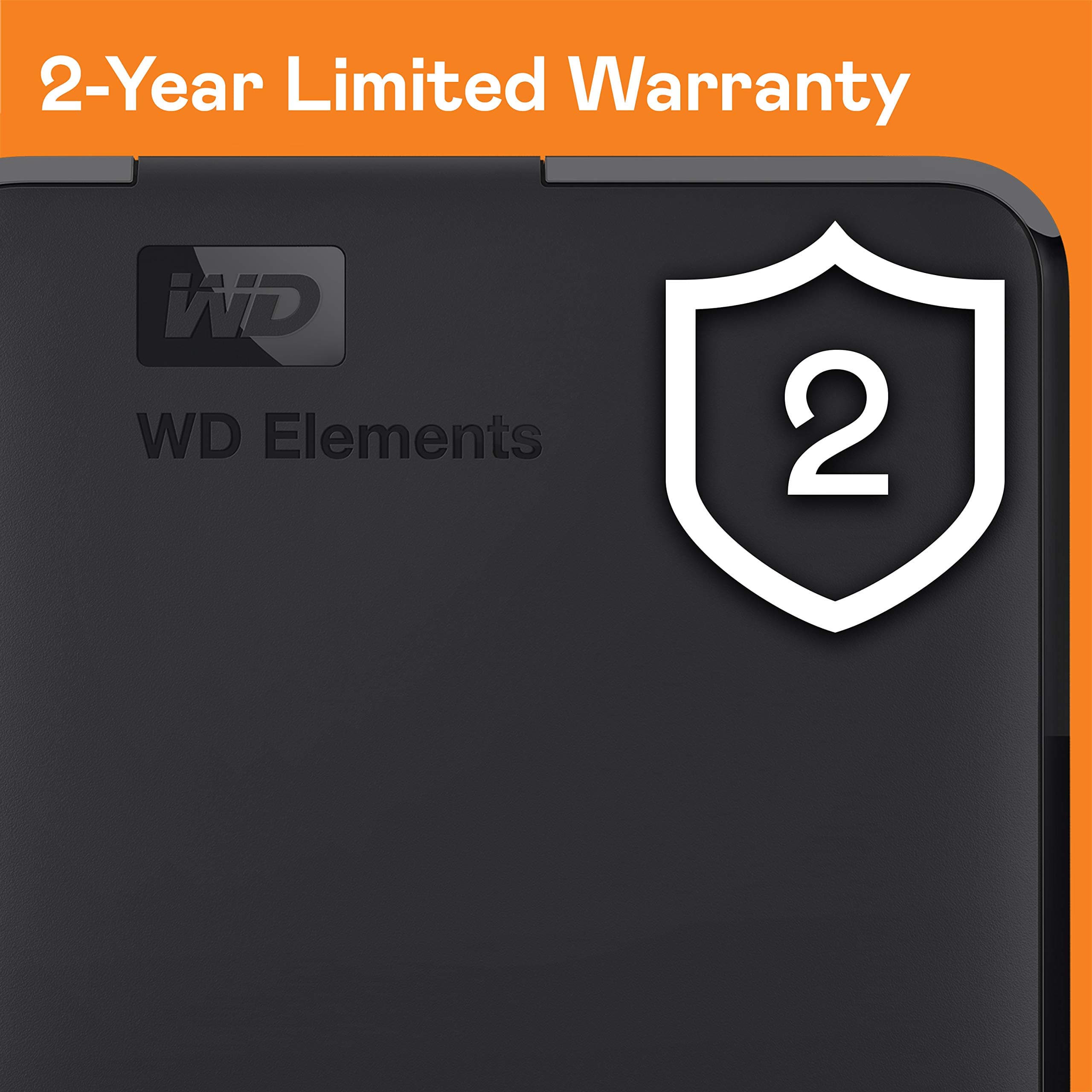 WD 2TB Elements Portable External Hard Drive for Windows, USB 3.2 Gen 1/USB 3.0 for PC & Mac, Plug and Play Ready - WDBU6Y0020BBK-WESN, view 2