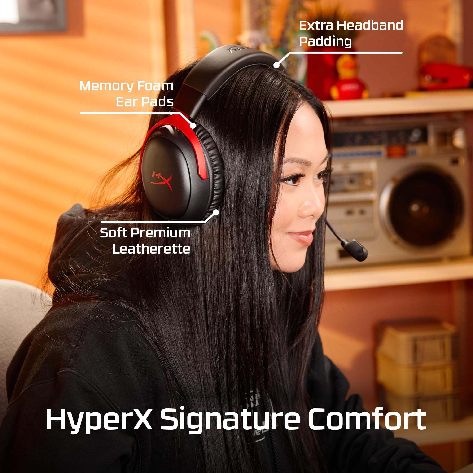 HyperX Cloud III S – Wireless Gaming Headset for Multi-Platform, 2.4GHz, Bluetooth, Battery Life up to 120 Hours 2.4GHz / 200 Hours Bluetooth, 53mm Angled Drivers, Detachable Mic – Black, view 5