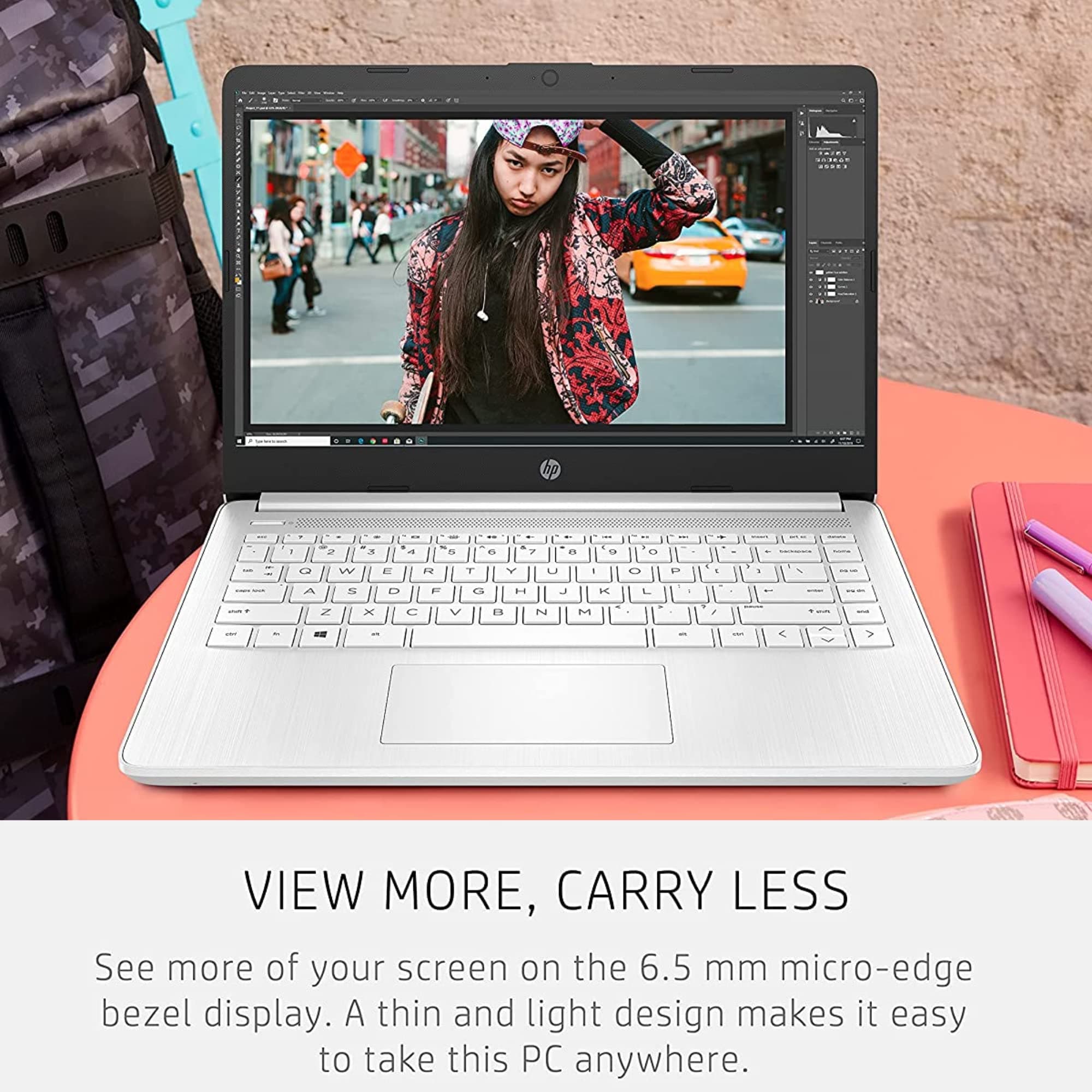 HP 14 Laptop for Productivity and Entertainment,14" FHD Display, 16GB RAM, 1TB SSD, AMD Ryzen 3 Processor Upto 3.5GHz, Type-C, HDMI, Fast Charge, 10 Hrs Long Battery Life, Windows 11, view 5