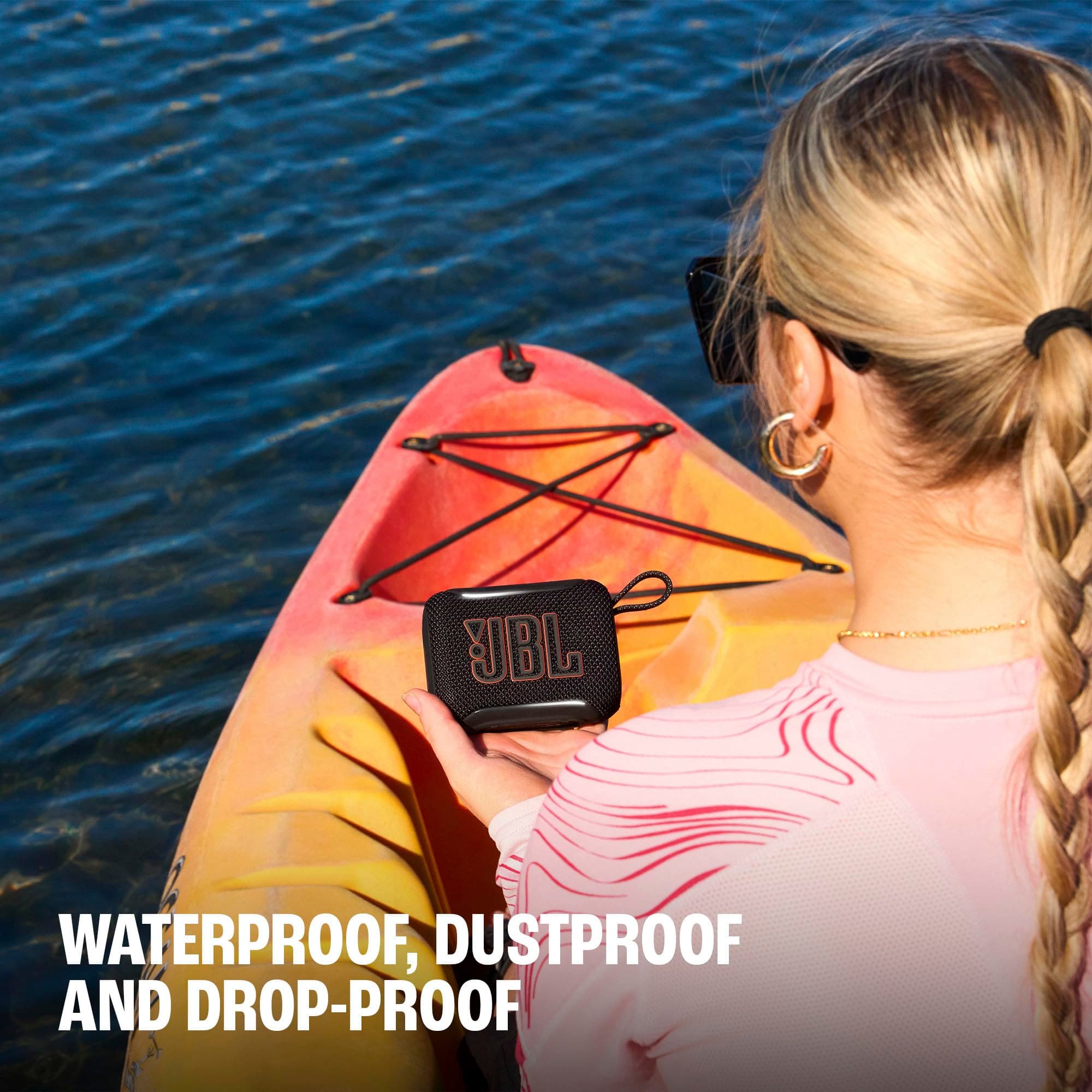 JBL Go 5 Portable Bluetooth Speaker, Waterproof and Dustproof - Black, view 8