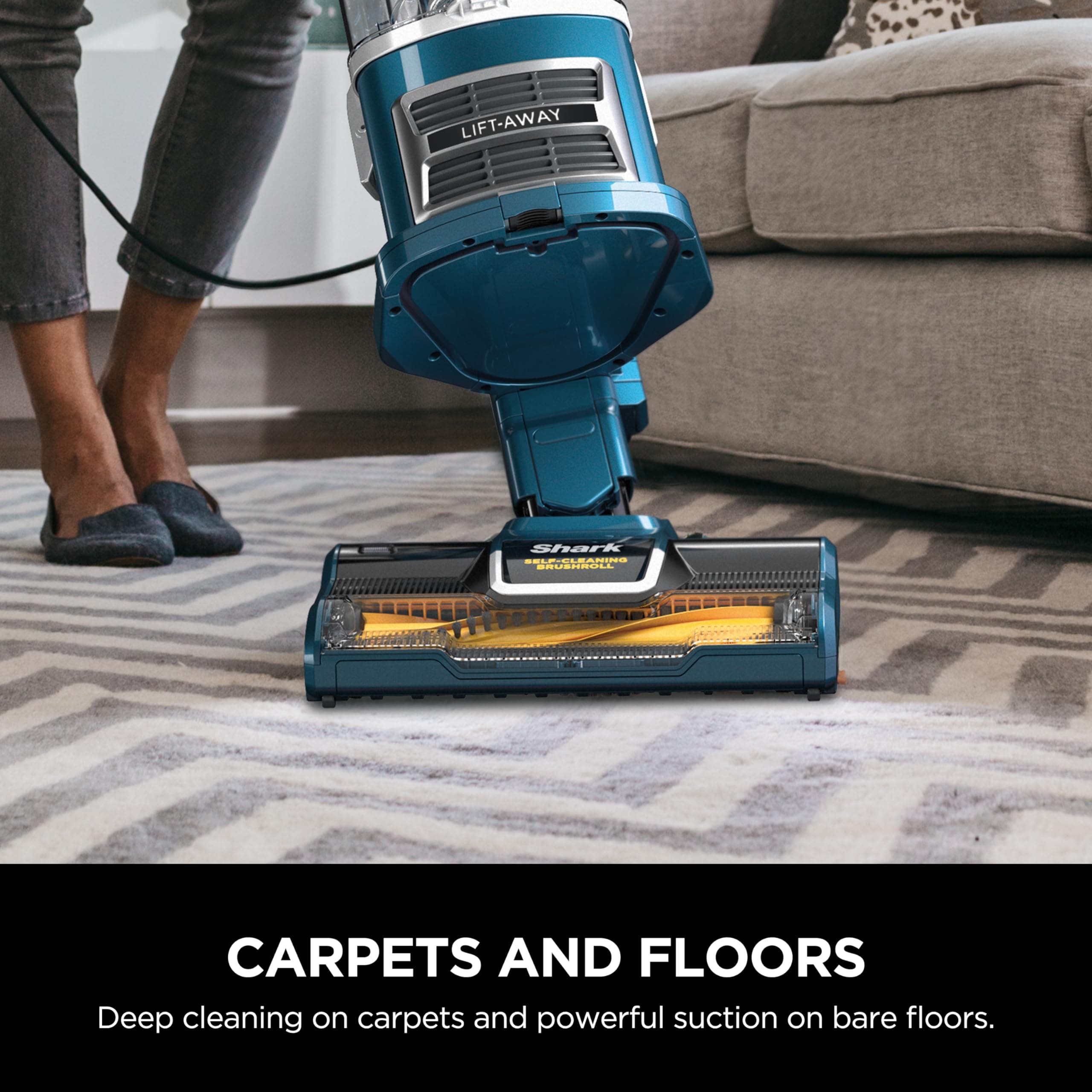 Shark Navigator Lift-Away Vacuum, Self-Cleaning, HEPA, Teal, ZU503AMZ, view 3