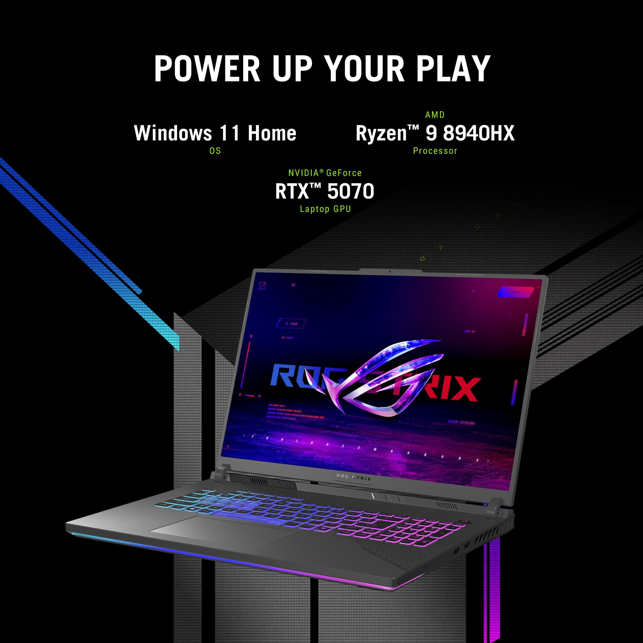 ASUS ROG Strix G18 Latest AI Gaming Laptop Copilot+ 18" 240Hz 2.5K Display, view 5