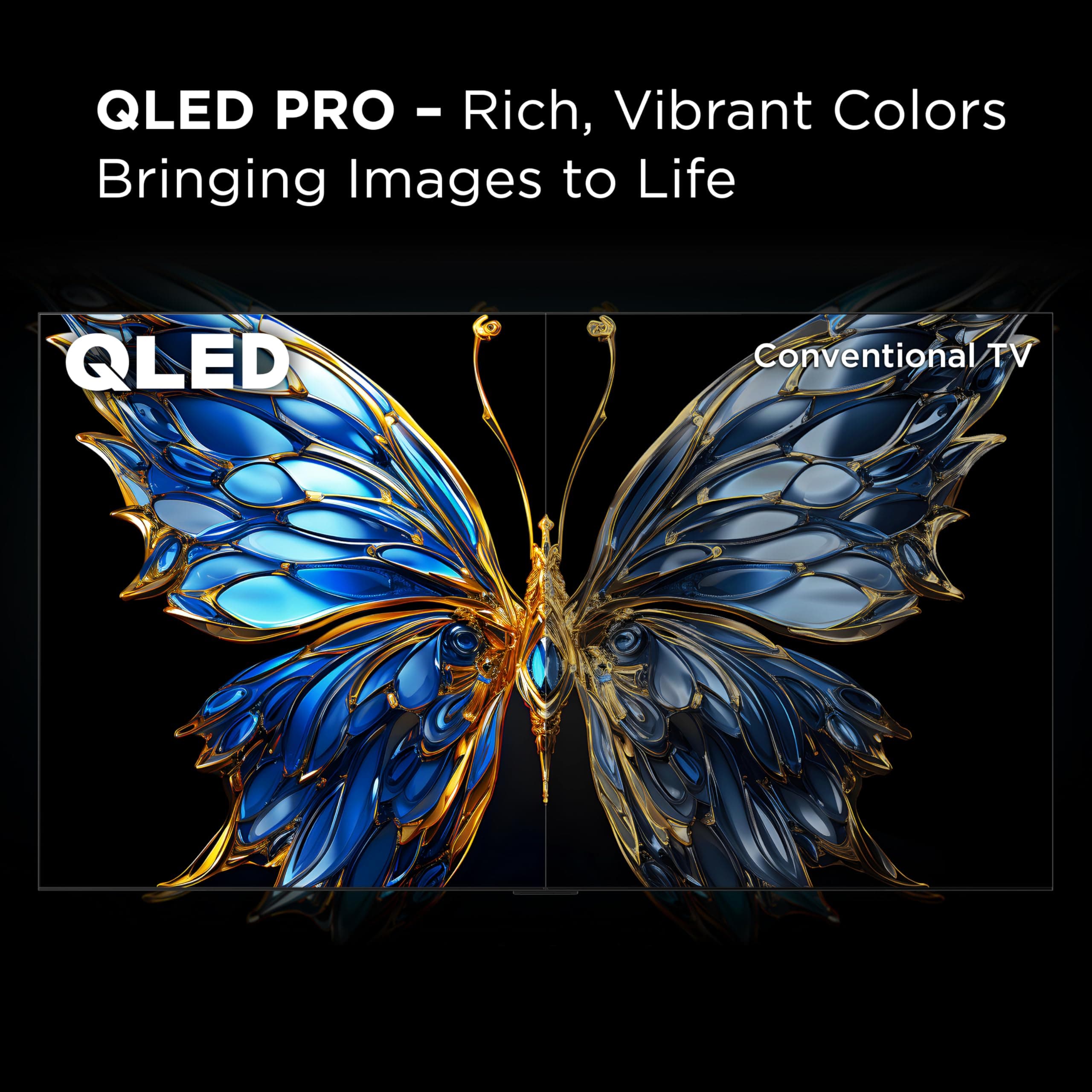 TCL 50-Inch Q65 QLED 4K UHD Smart TV with Google TV (50Q651G, 2024 Model) Dolby Vision, Dolby Atmos, HDR Pro+, Game Accelerator Enhanced Gaming, Voice Remote, Works with Alexa, Streaming Television, view 3