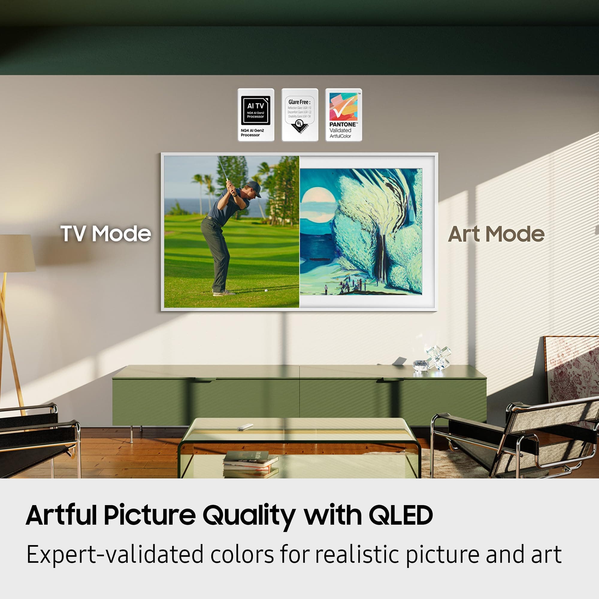 Samsung 55-Inch Class The Frame LS03F 4K QLED Smart TV (2025 Model) Slim Fit Wall Mount, Modern Frame Design, NQ4 AI Gen2 Processor, Art Mode, Artful Picture Quality, Samsung Vision AI, Alexa Built-in, view 11