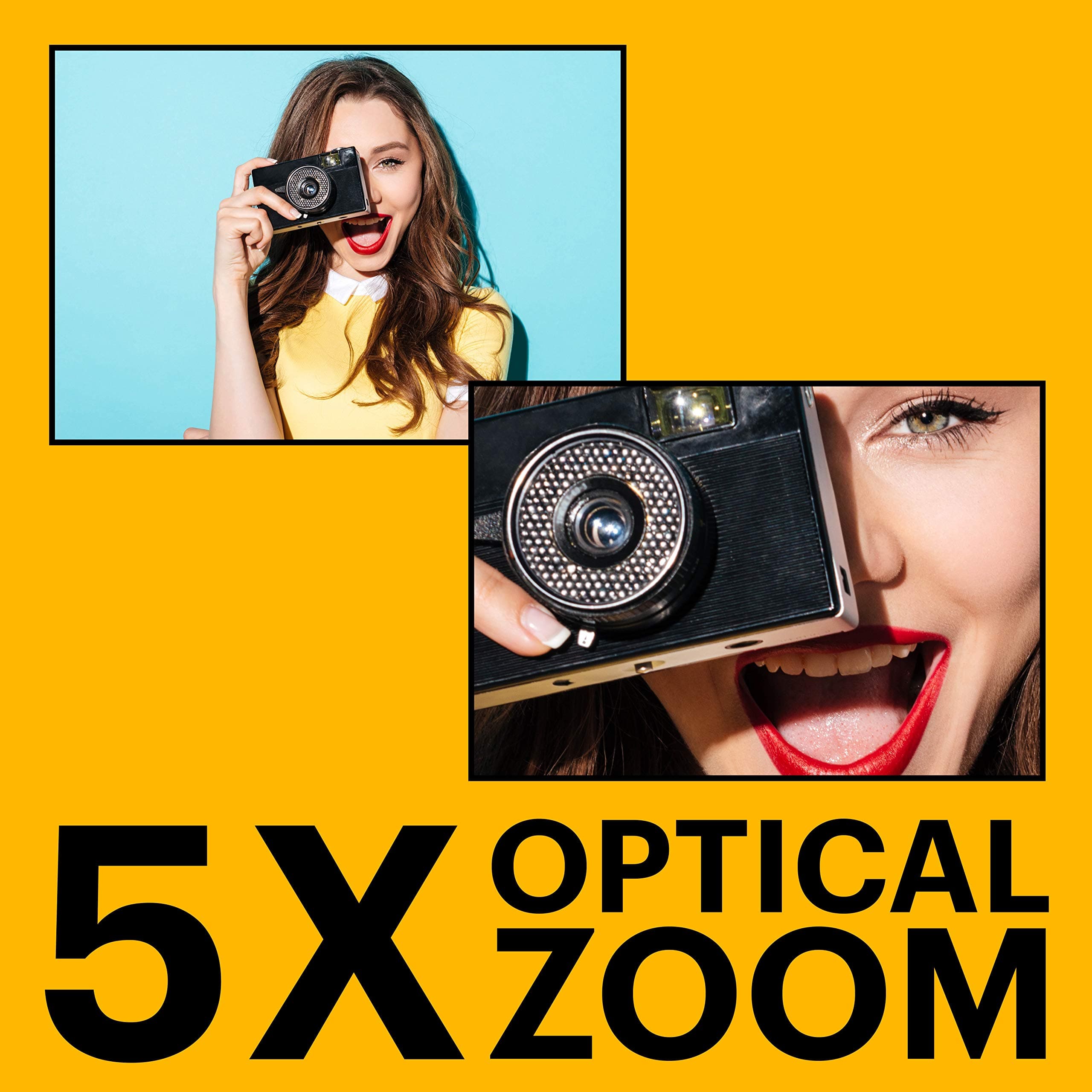 KODAK PIXPRO FZ55 16MP Compact Digital Camera, 5X Optical Zoom, Black, view 5