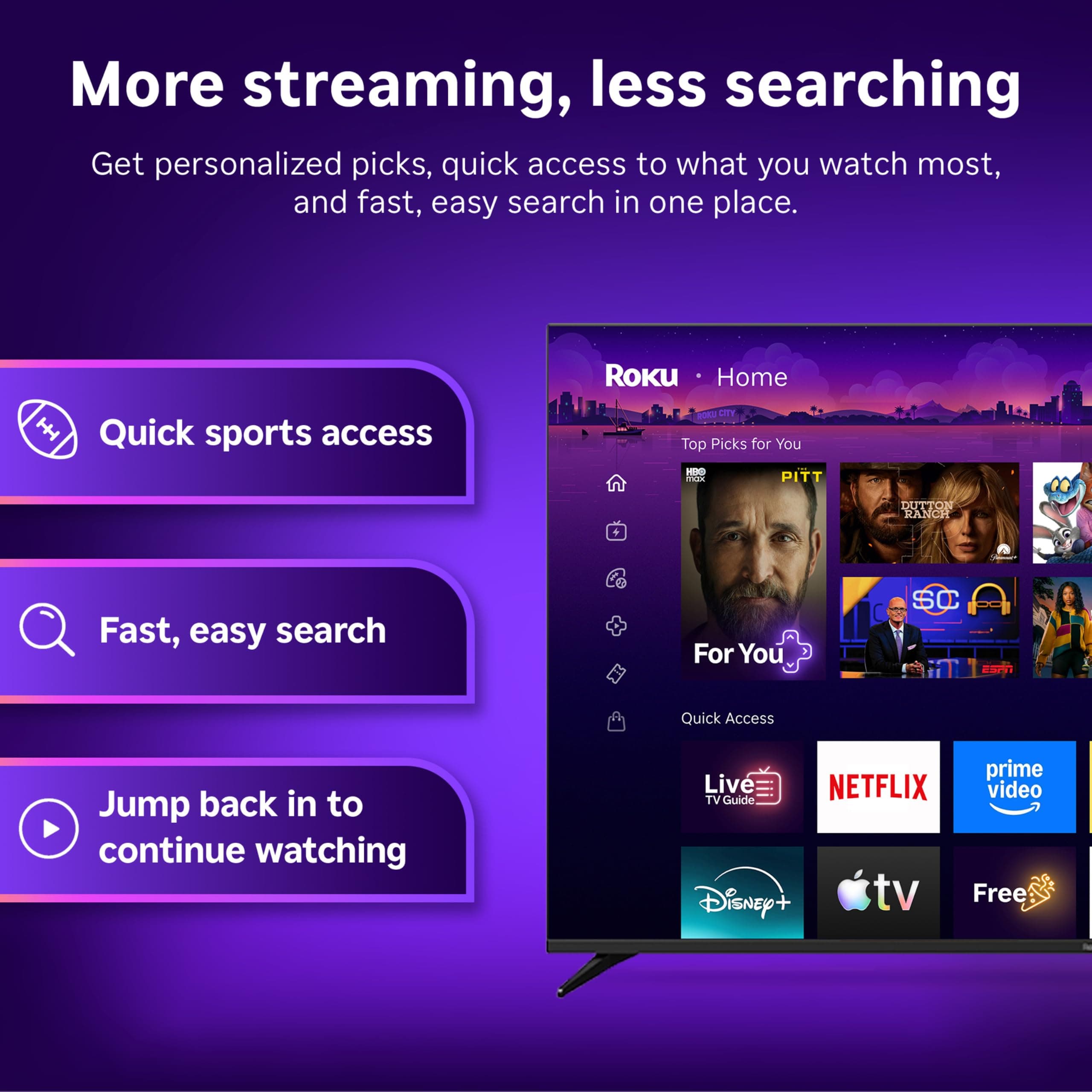 Roku Streaming Stick 4K with Voice Remote - HDR10+ & Dolby Vision, view 11