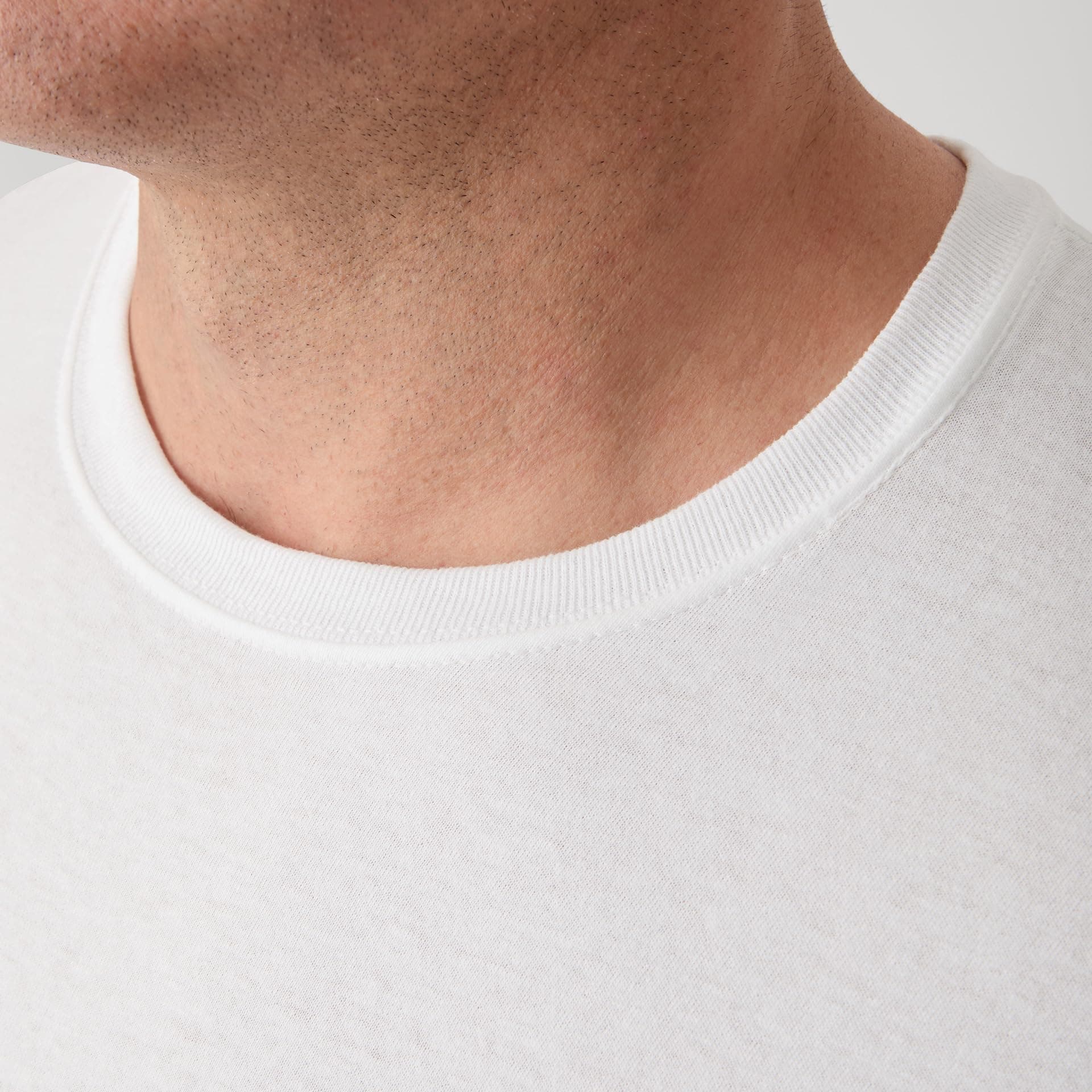 Hanes Mens Cotton, Moisture-wicking Crew Tee Undershirts, Multi-packs, White - 6 Pack, Large US, view 5