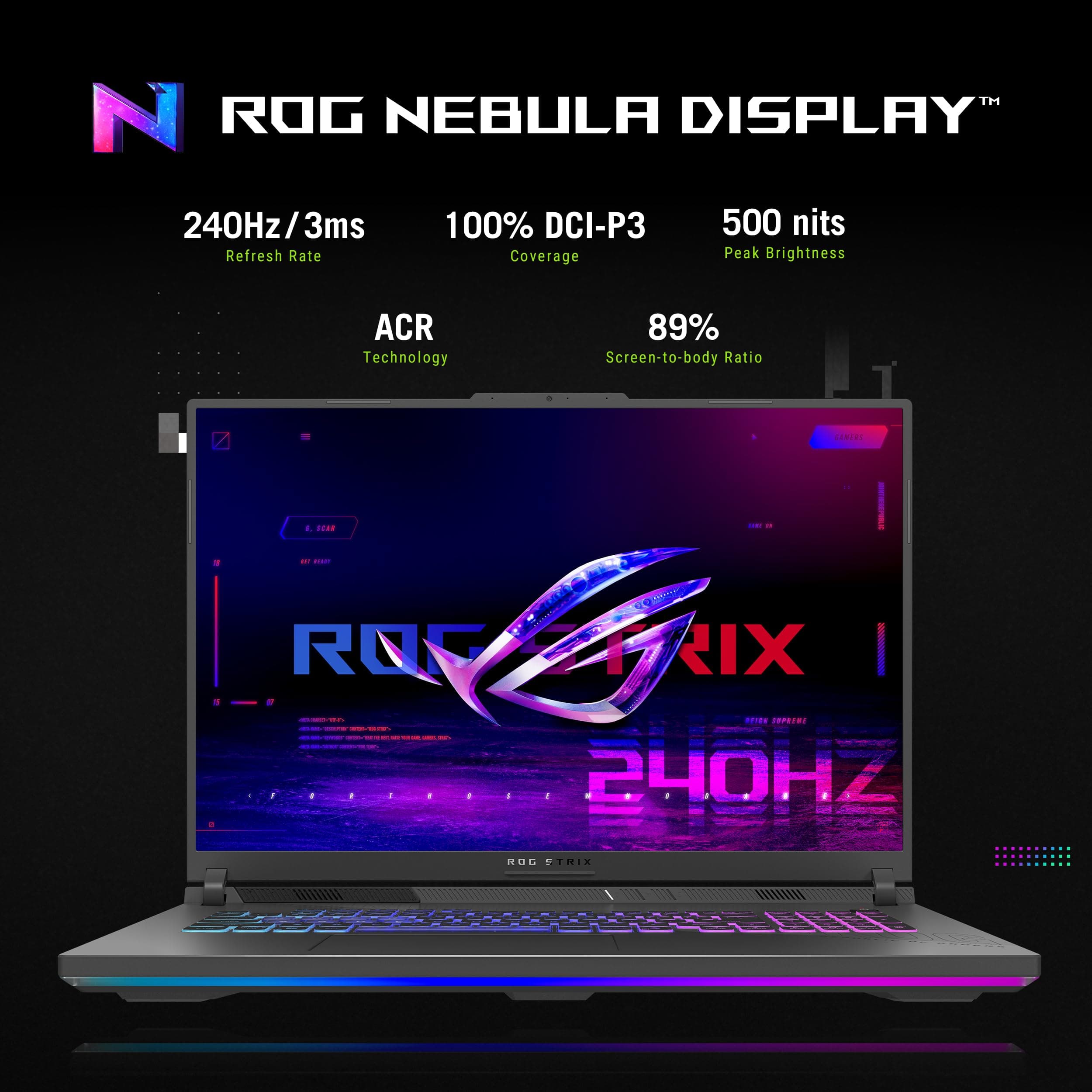 ASUS ROG Strix G18 Latest AI Gaming Laptop Copilot+ 18" 240Hz 2.5K Display, view 7