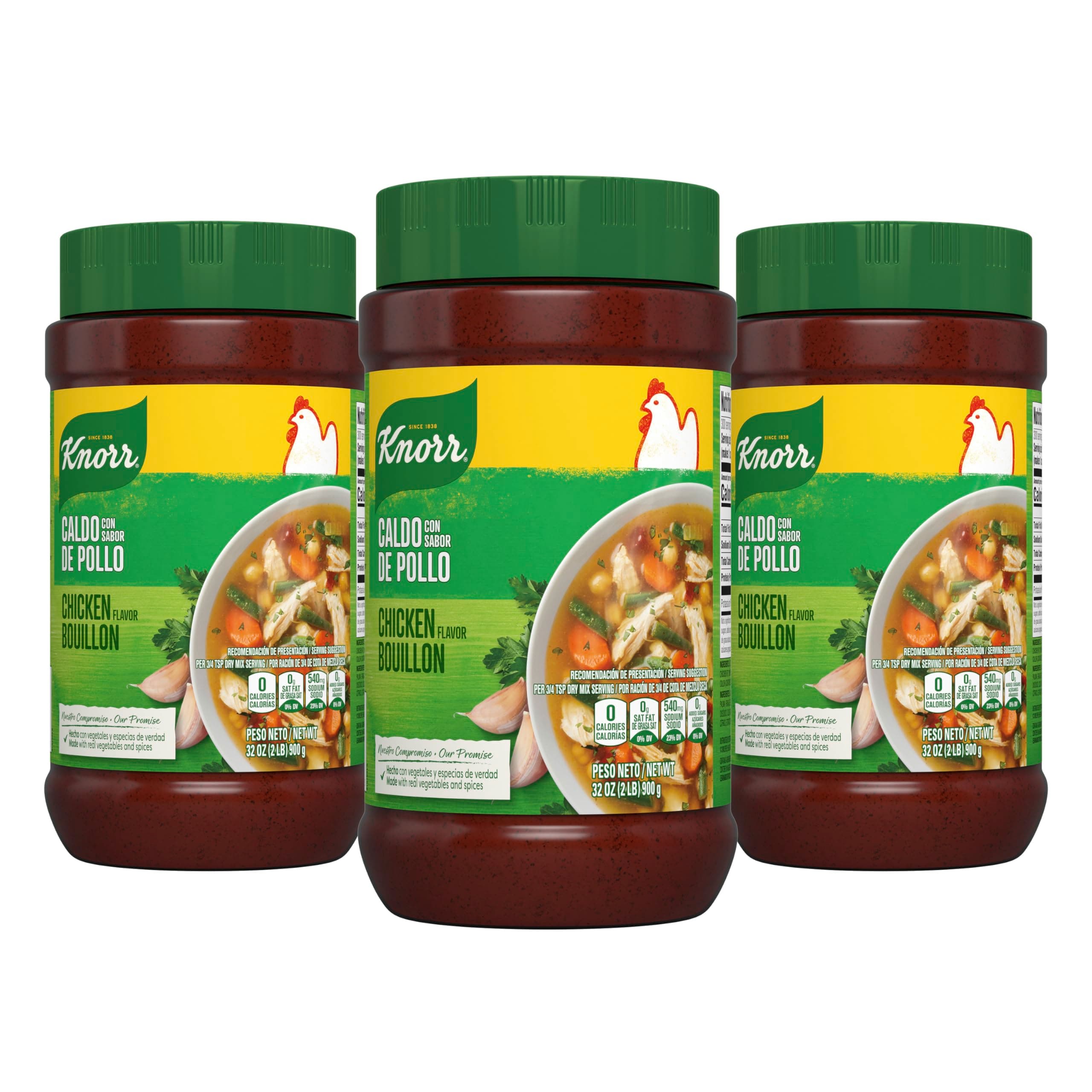 Knorr Chicken Granulated Bouillon Powder 32 oz, Caldo de Pollo, Soups, 3PK, TickClip Tick verdict