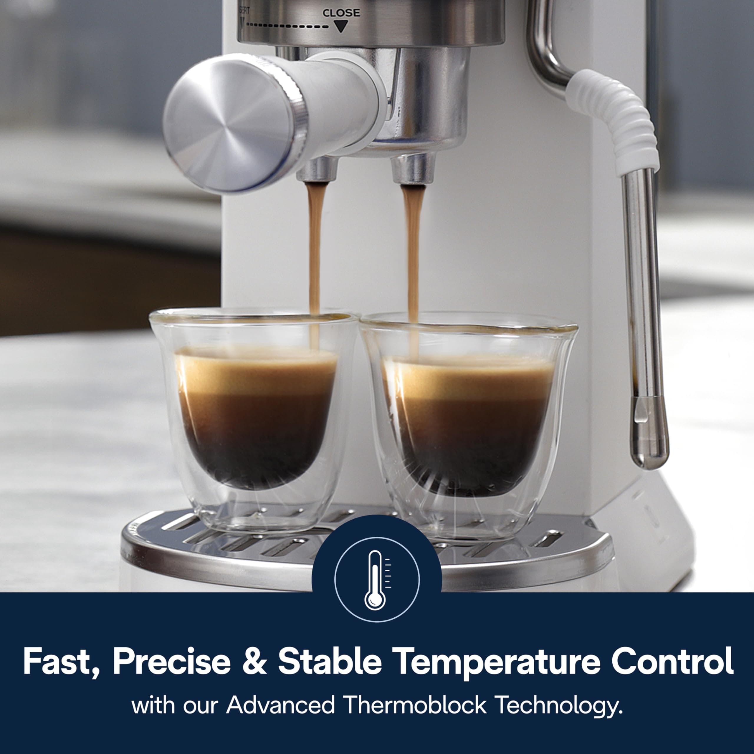 De'Longhi Dedica Duo Compact Espresso Machine - Cold Brew Coffee Maker with Milk Frother Wand- for Espresso, Hot & Iced Coffee, Cappuccinos, Lattes & Home Barista Brewing, Vanilla, view 10