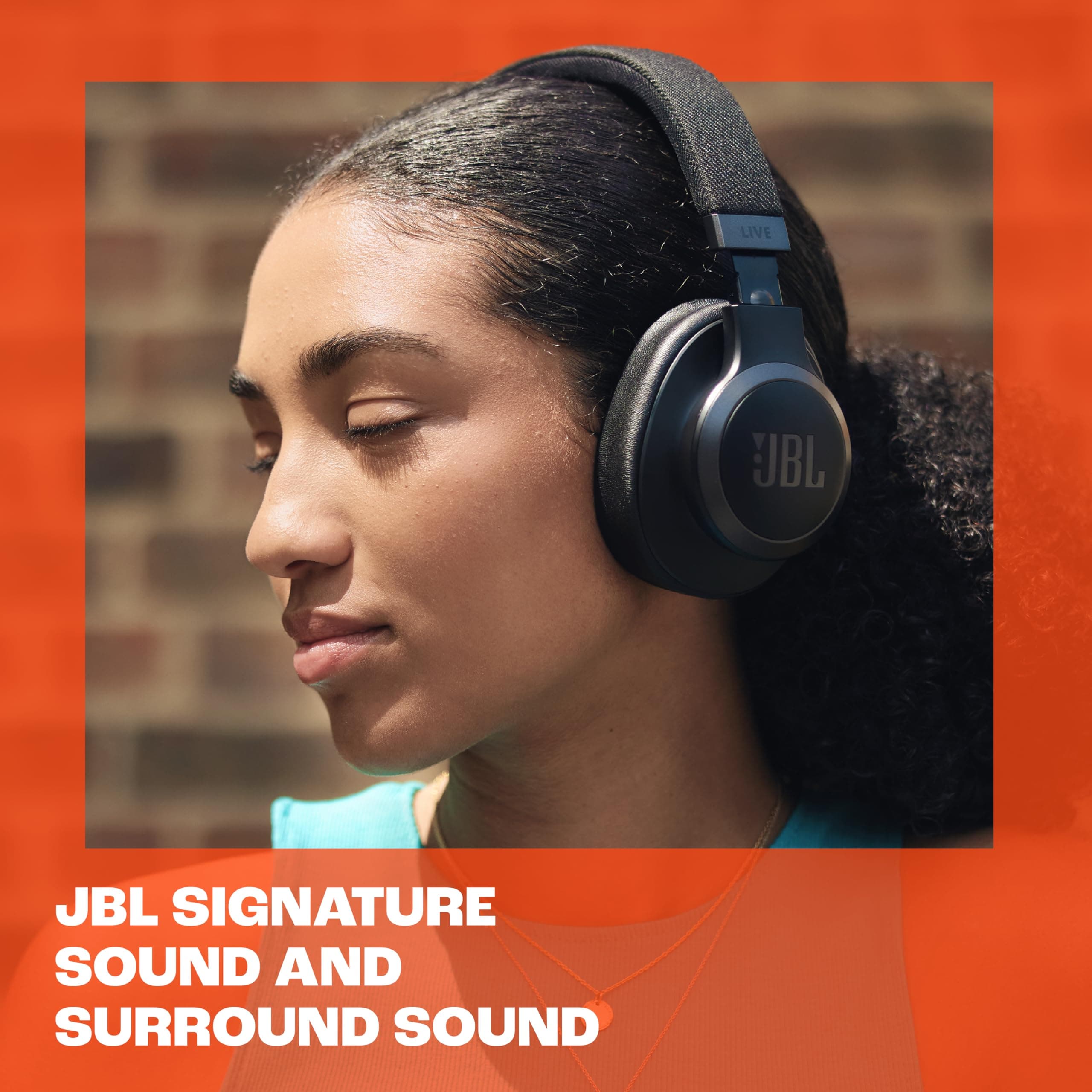 JBL Live 770NC - Wireless Over-Ear Headphones with True Adaptive Noise Cancelling with Smart Ambient, Up to 65 Hours of Battery Life, Comfort-fit Fabric Headband & Carrying Pouch (Black), view 5