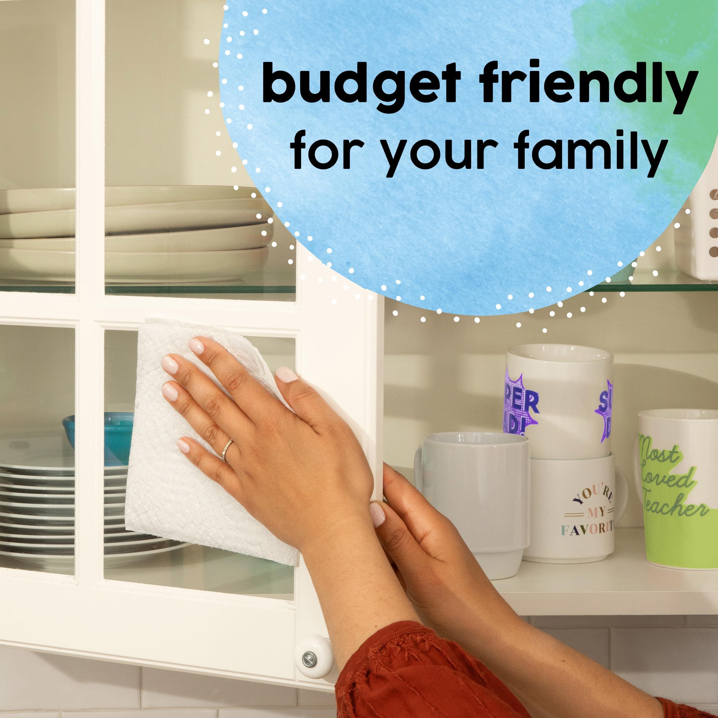 Bounty Essentials Select-A-Size Paper Towels, White, 2 Triple Rolls = 6 Regular Rolls (Packaging May Vary), view 4