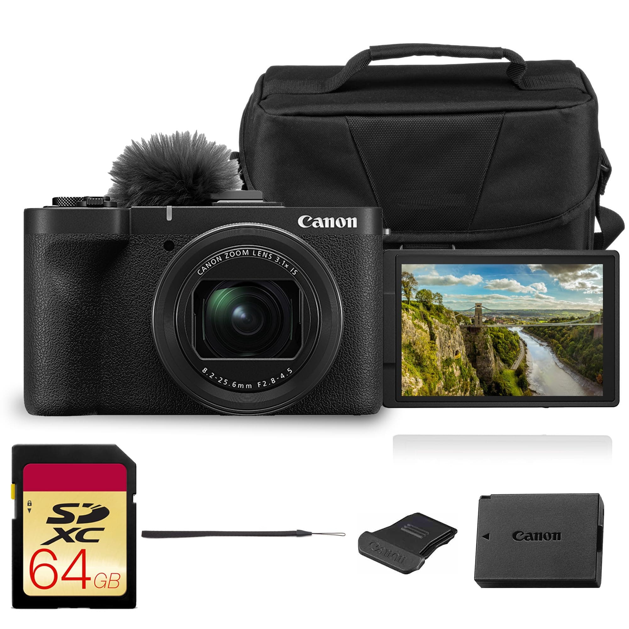 Canon PowerShot V1 Digital Camera 22.3MP with Wide Zoom 16‑50mm Lens Bundle