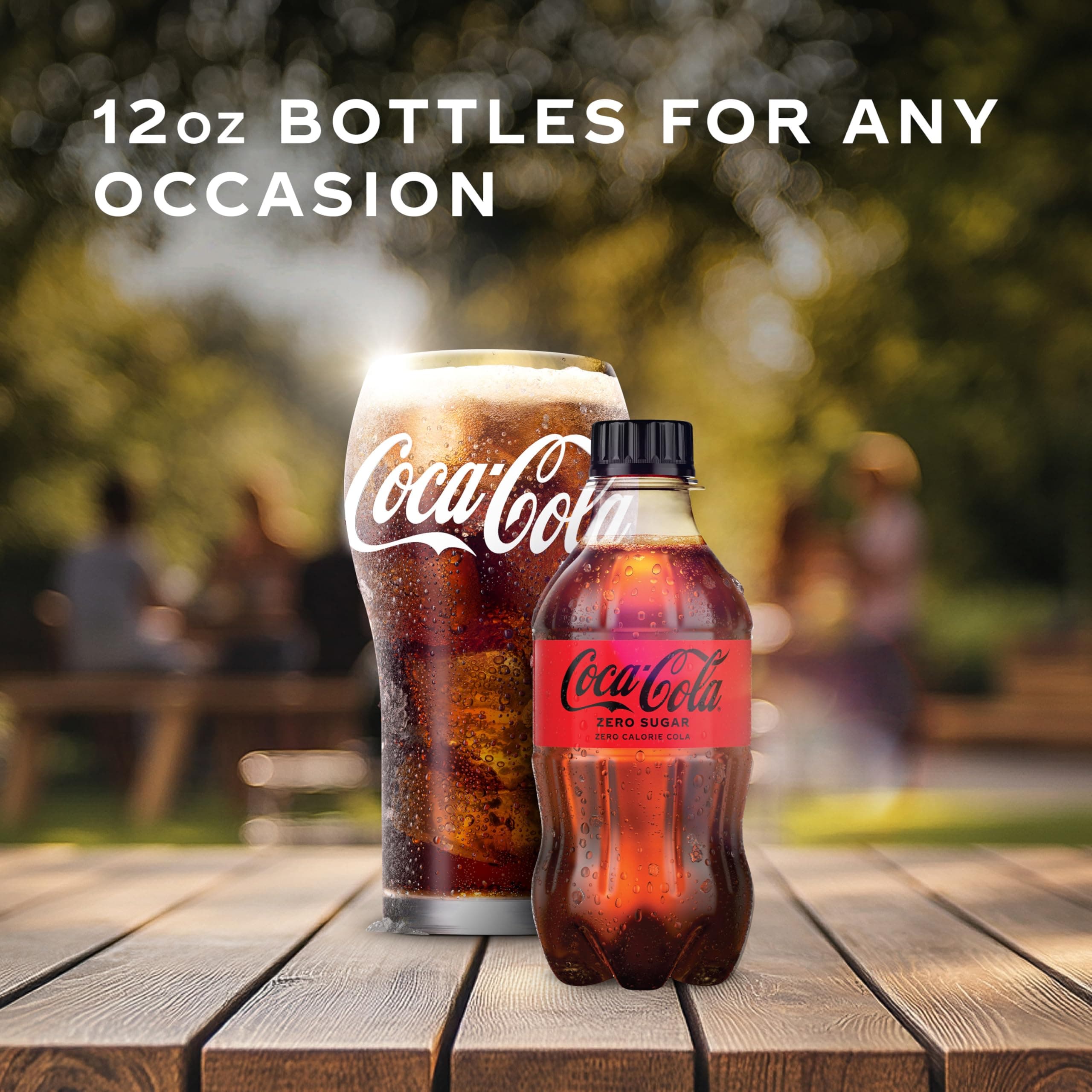 Coca-Cola Zero Sugar Soda Soft Drink, 12 fl oz Bottles, 8 Pack, view 4