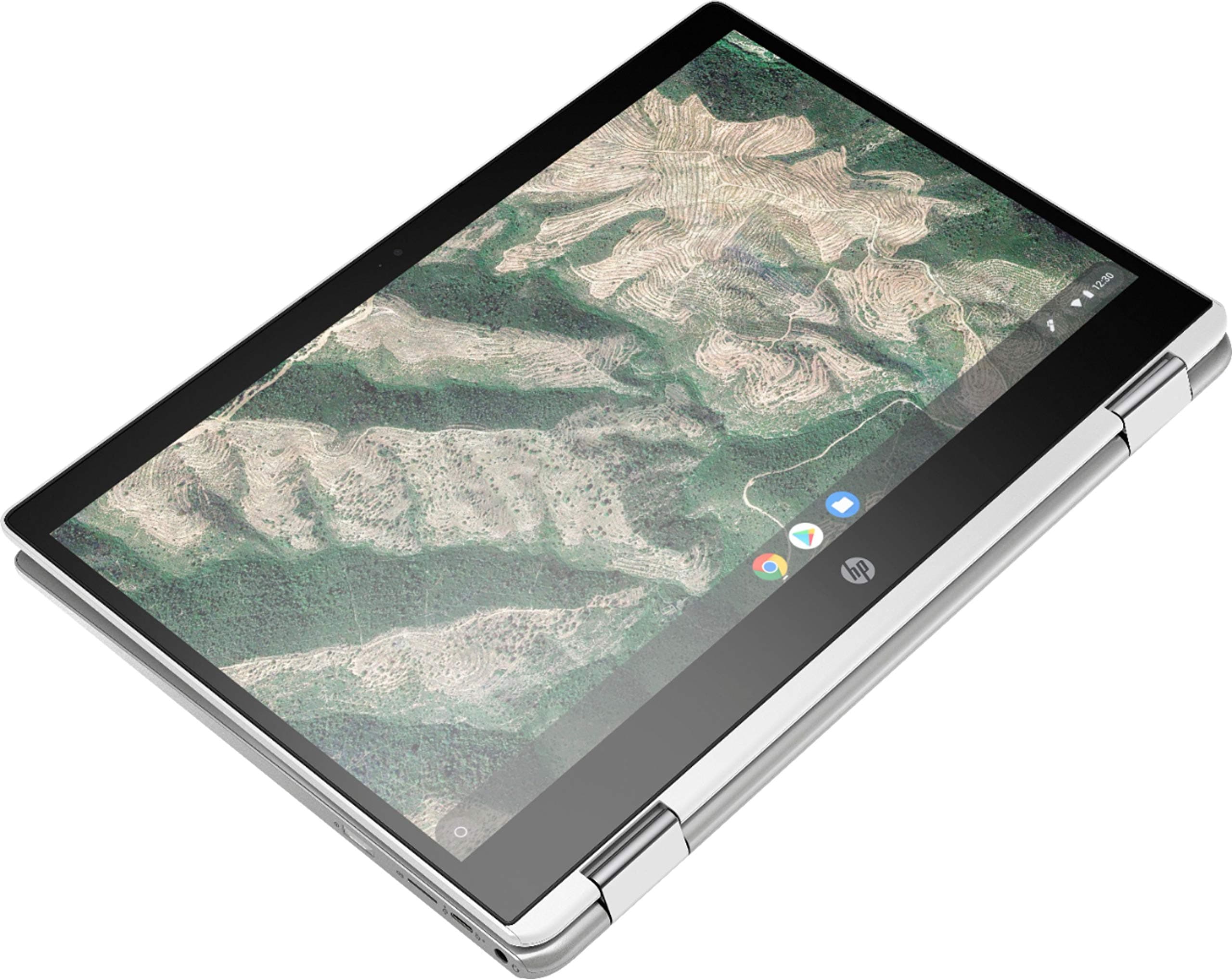 HP Chromebook x360-14 HD Touch - Celeron N4000-4GB - 32GB eMMC - Silver White, view 6