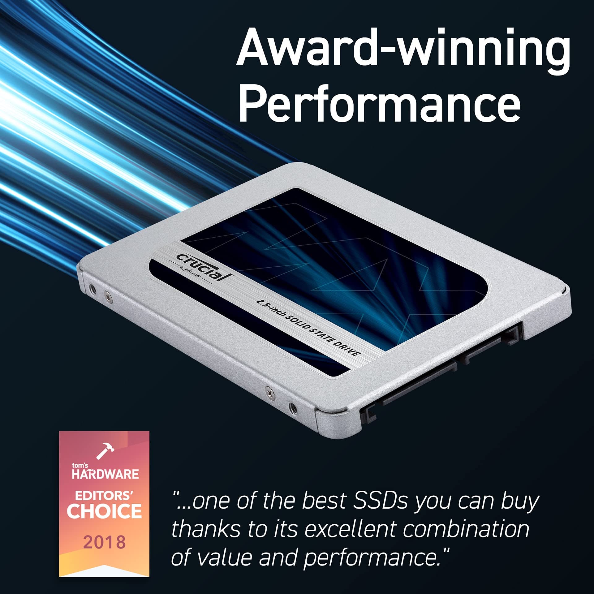 Crucial MX500 1TB 3D NAND SATA 2.5 Inch Internal SSD, up to 560MB/s - CT1000MX500SSD1, view 7