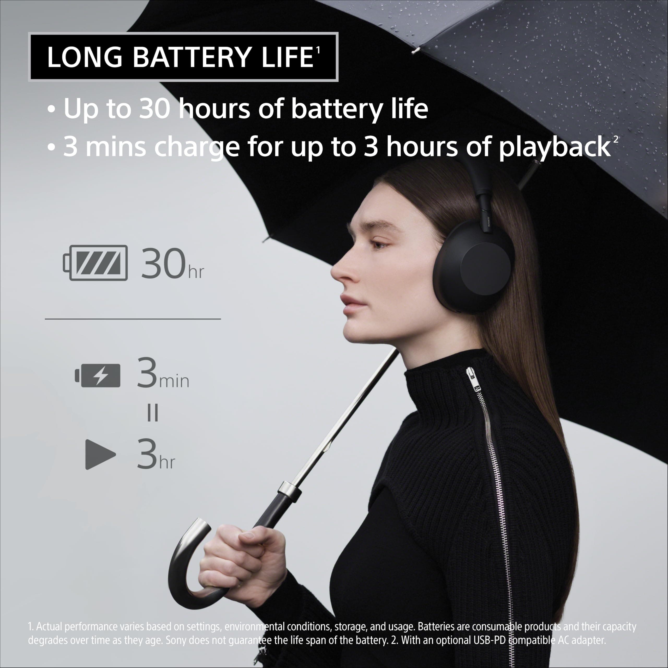 Sony WH-1000XM6 The Best Noise Cancelling Wireless Headphones, Black, view 9