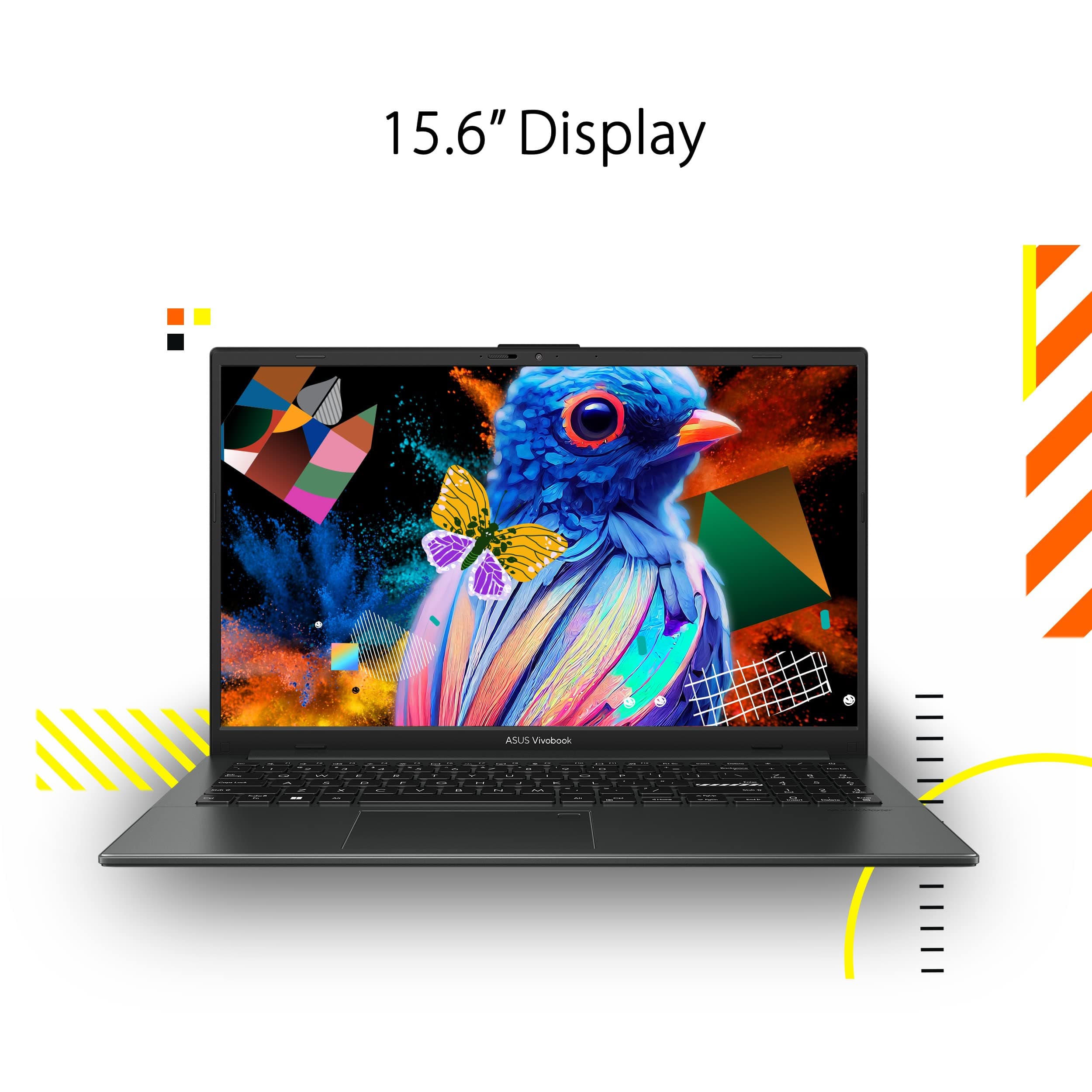 ASUS 2023 Vivobook Go 15 Laptop, 15.6" FHD Display, AMD Ryzen 5 7520U Processor, 8GB RAM, 512GB SSD, Windows 11 Home, Mixed Black, E1504FA-AS52, view 2