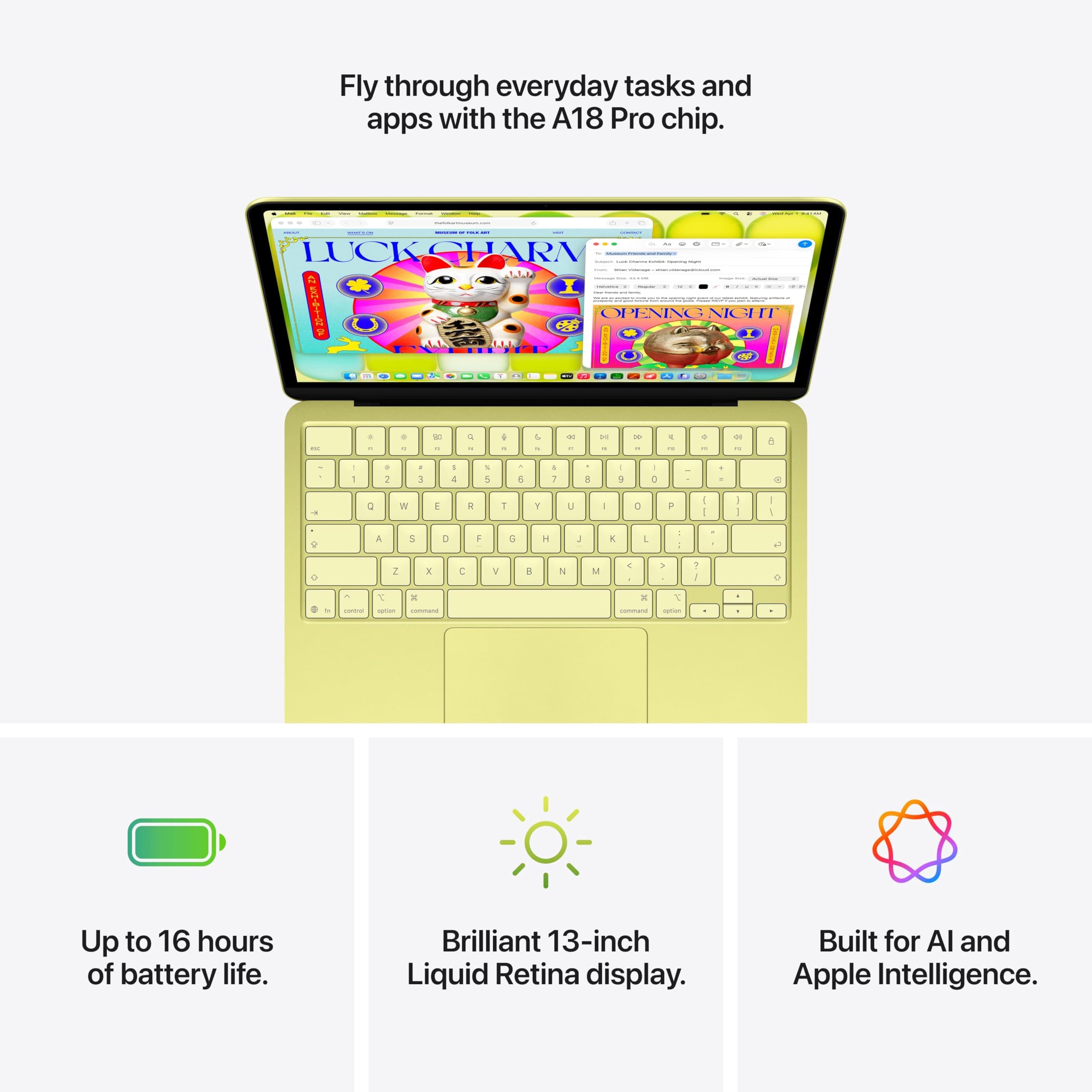 Apple 2026 MacBook Neo 13-inch Laptop with A18 Pro chip: Built for AI and Apple Intelligence, Liquid Retina Display, 8GB Unified Memory, 256GB SSD Storage, 1080p FaceTime HD Camera; Silver, view 6