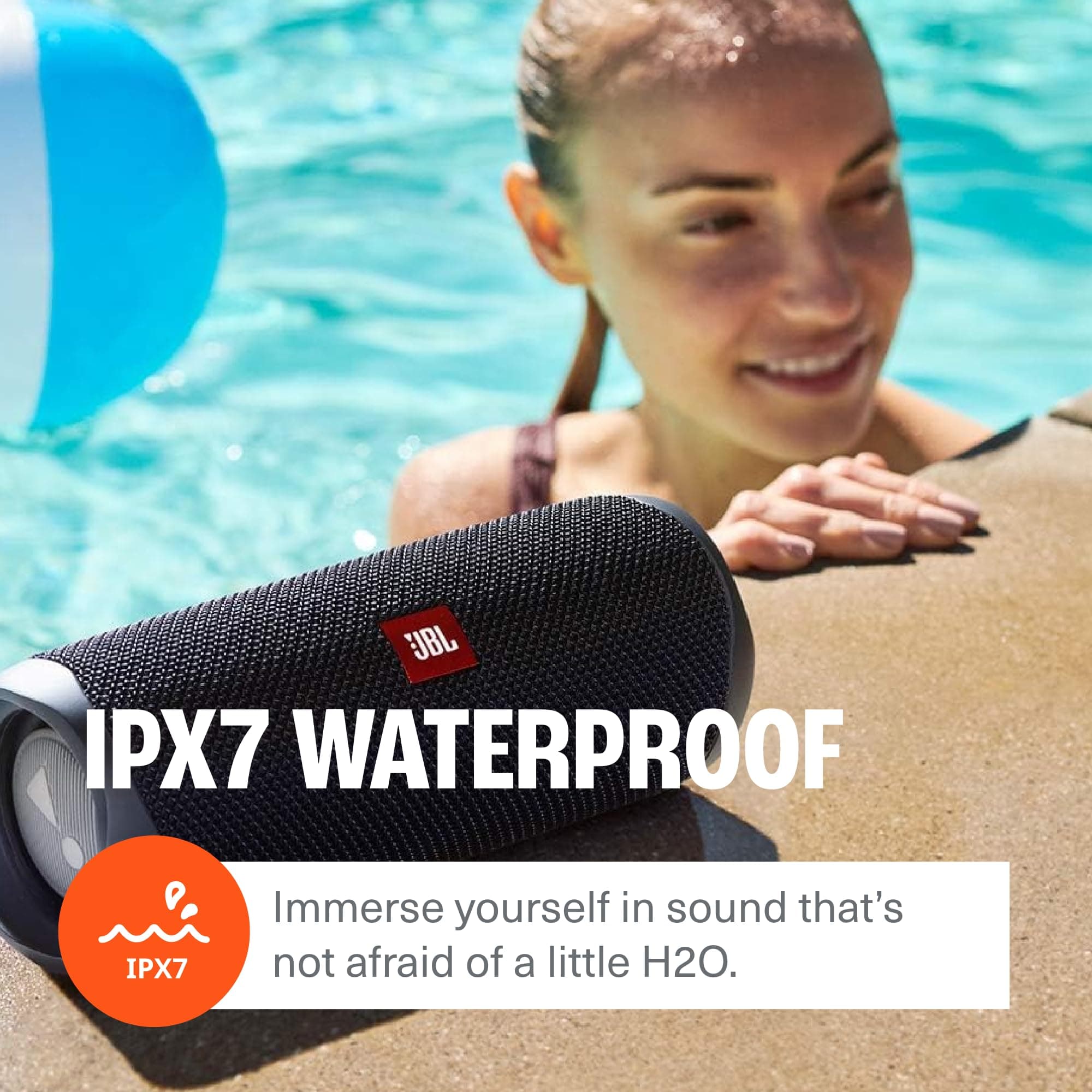 JBL FLIP 5, Waterproof Portable Bluetooth Speaker, Black, Small, view 5