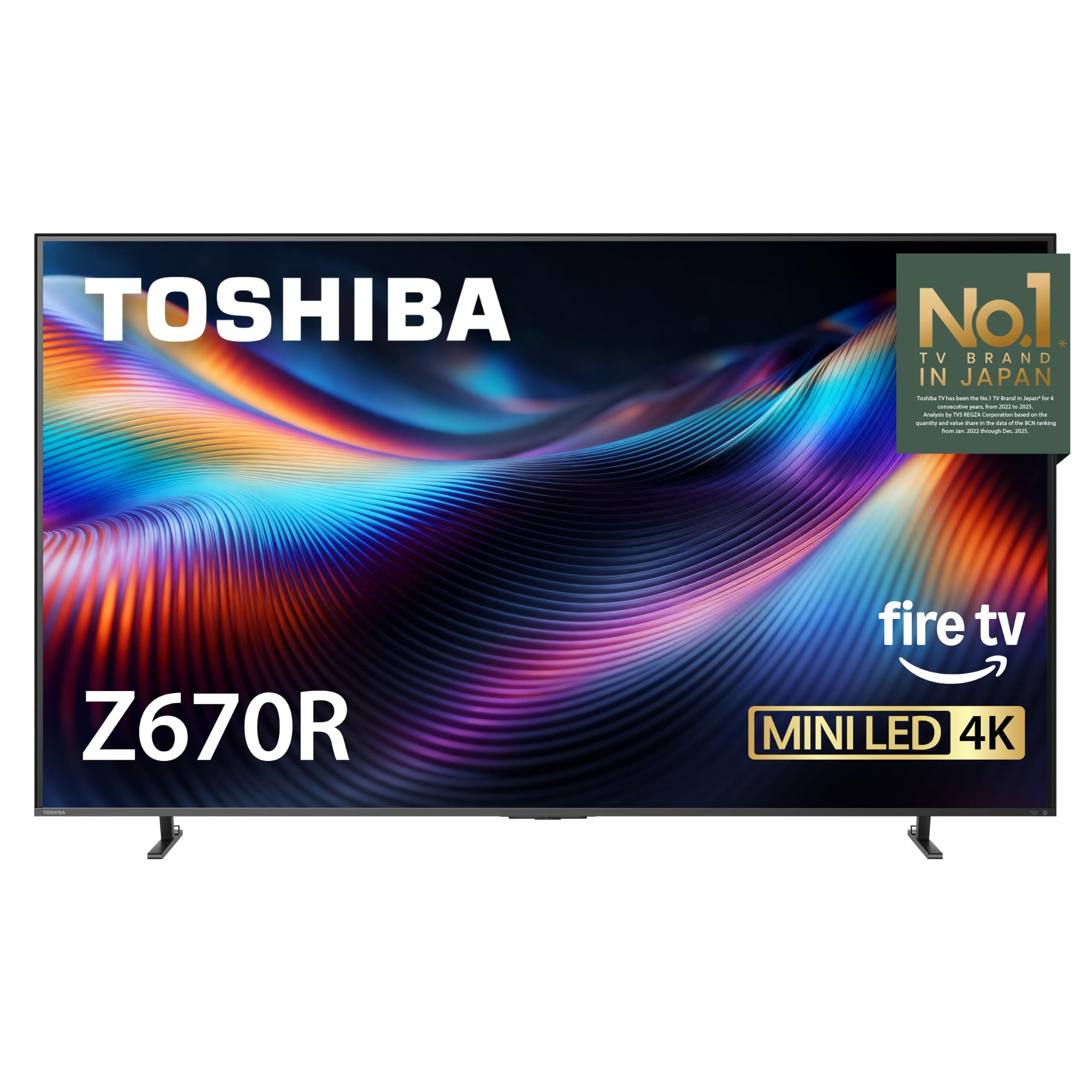 Toshiba 75" Z670 Series Mini-LED 4K UHD Smart Fire TV (75Z670R, 2026 New) - QLED, Native 144Hz, HDR10+, Dolby Vision IQ, REGZA Engine Zri, Dolby Atmos, Game Mode Pro, Alexa Built-in, Japan Quality