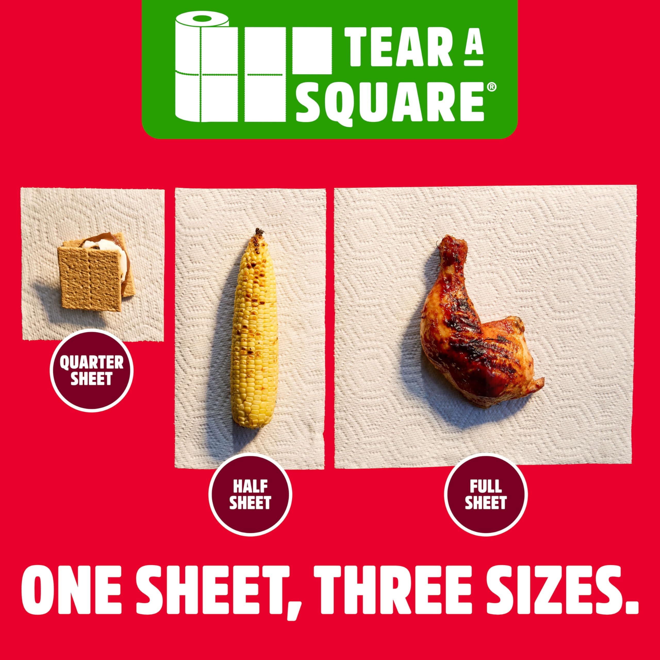 Brawny Tear-A-Square 3-Ply Paper Towels, 12 XL Family Rolls = 30 Regular, view 8