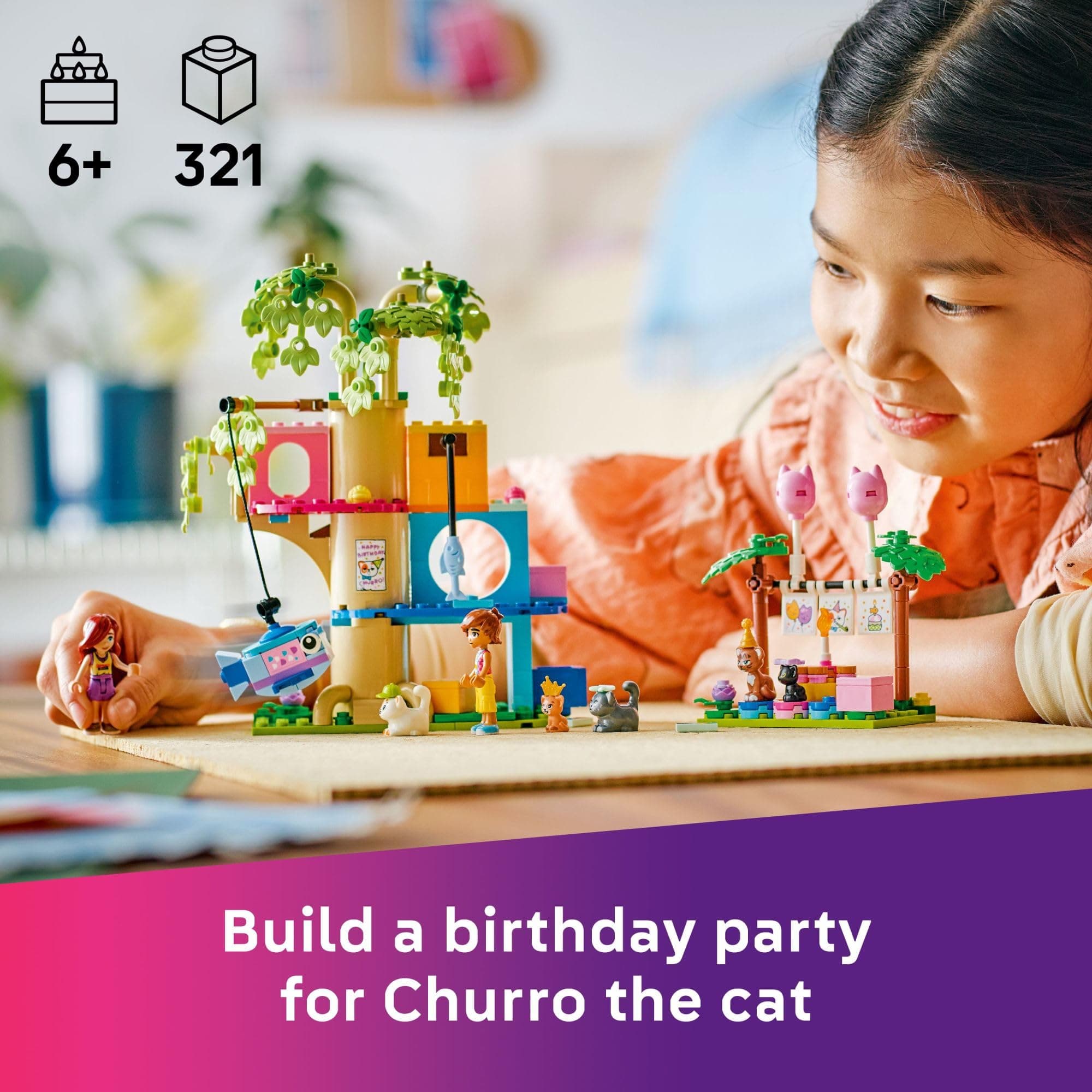 LEGO Friends Tree House Building Toy - Pretend Play Building Blocks with Cat Toys & 2 Minidolls, Creative Storytelling Toy for Girls and Boys Ages 9+, Gift Idea - 42666, view 2