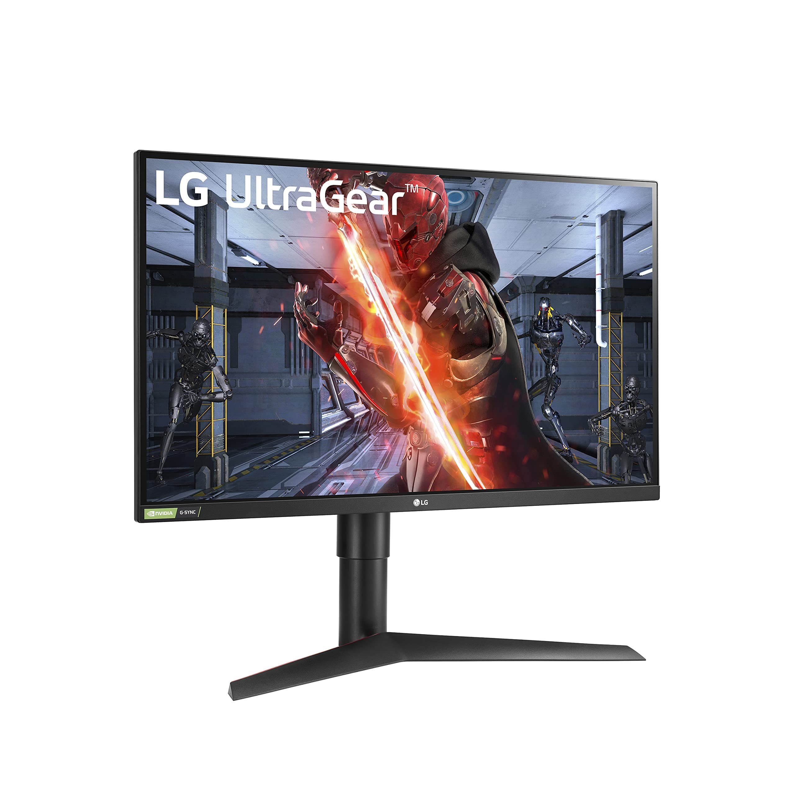 LG 27GL83A-B 27-Inch Ultragear QHD 2560 x 1440 IPS Gaming Monitor, 144Hz, 1ms (GtG), NVIDIA G-SYNC, AMD FreeSync, HDR10, HDMI, DisplayPort, Tilt/Height/Pivot Adjustable Stand, Black, view 3