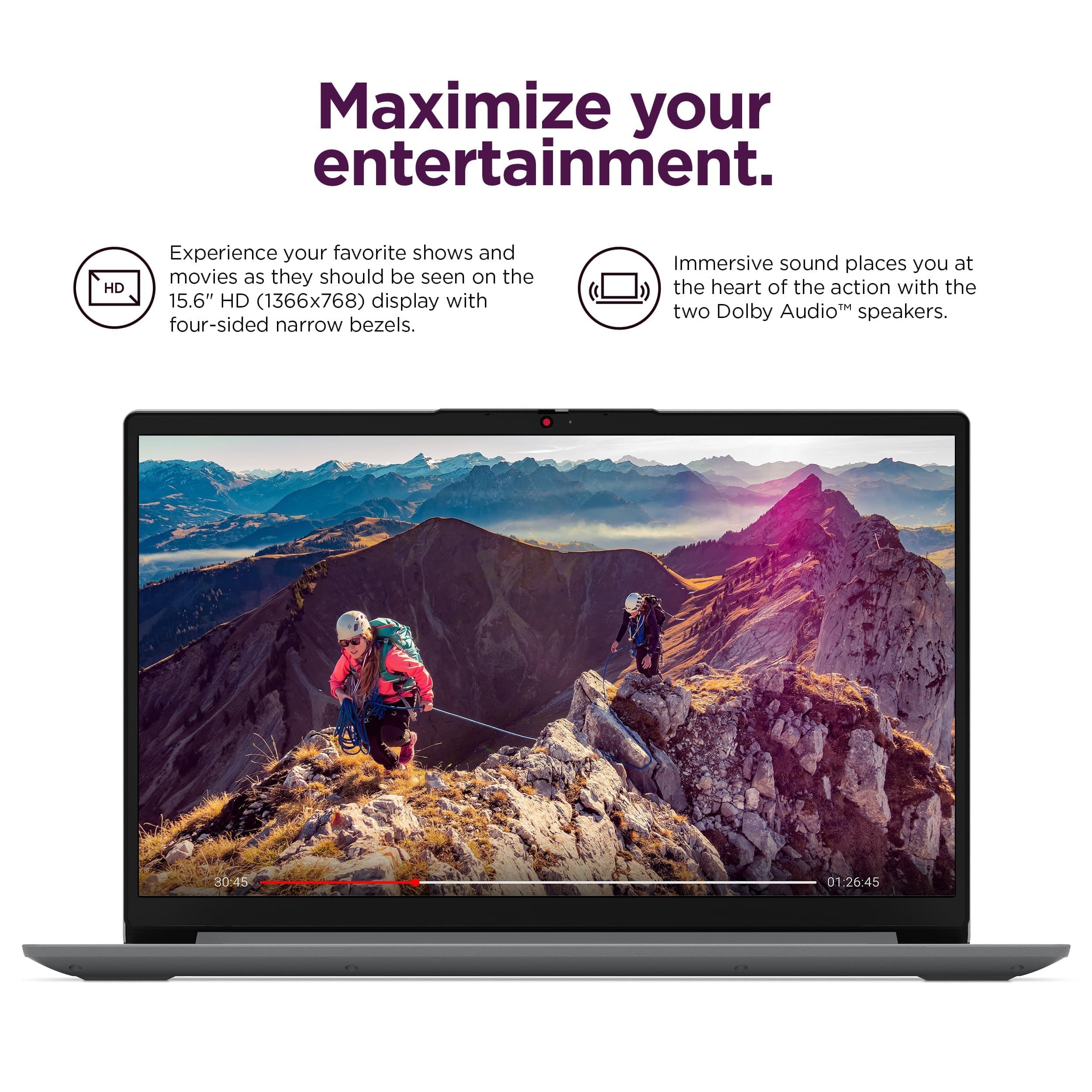 Lenovo IdeaPad Laptop Computer, 15.6" Anti-Glare, Intel Core CPU, 8GB RAM, view 5