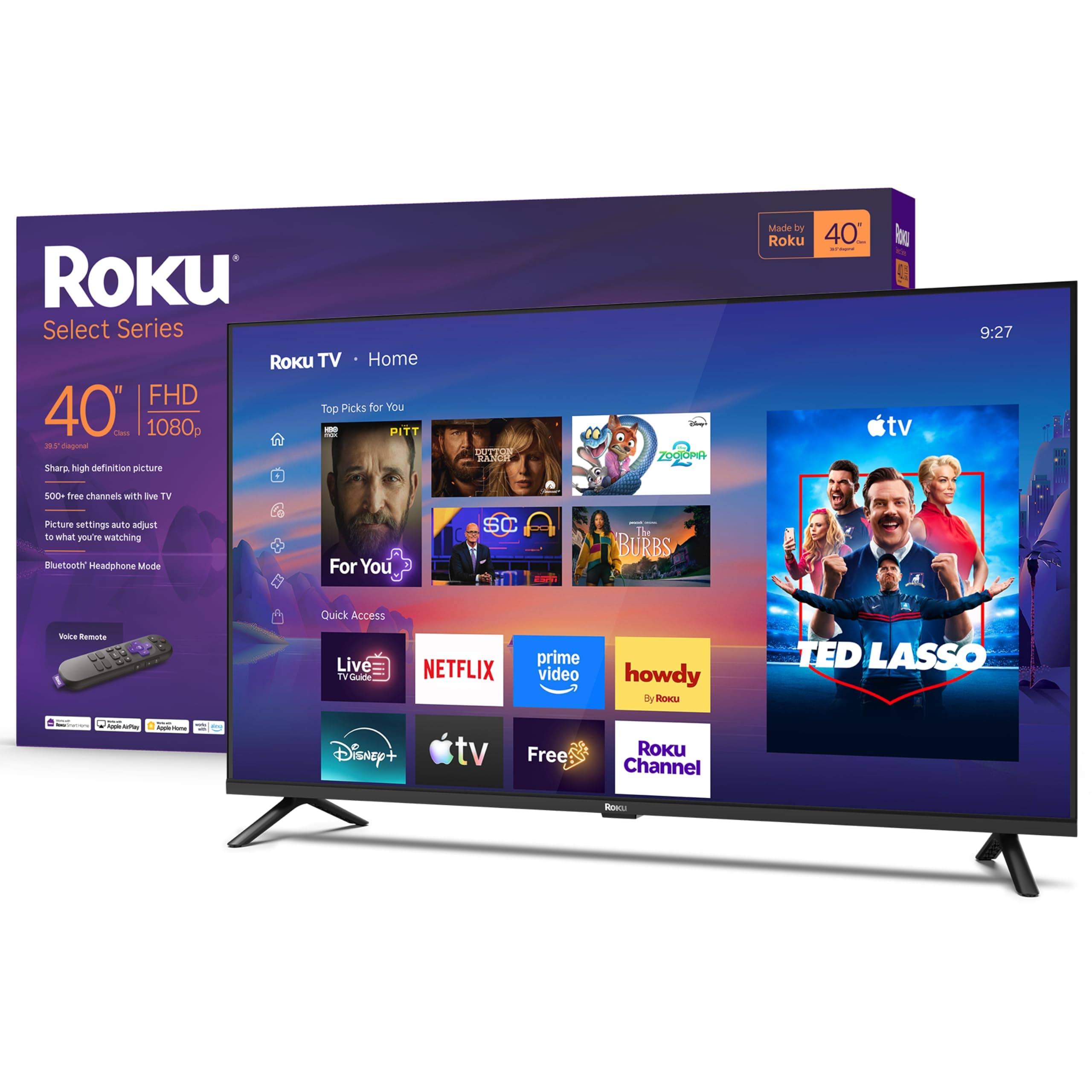 Roku 40-Inch Select Series Smart TV 2026-1080p Full HD TV - RokuTV