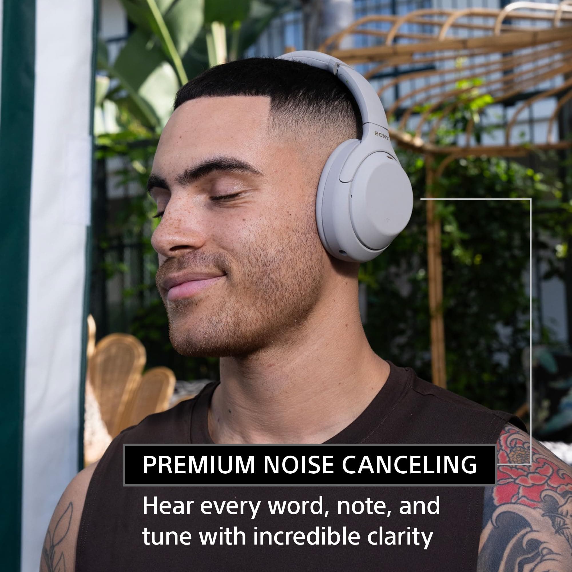 Sony WH-1000XM4 Wireless Noise Cancelling Headphones, Silver, view 2