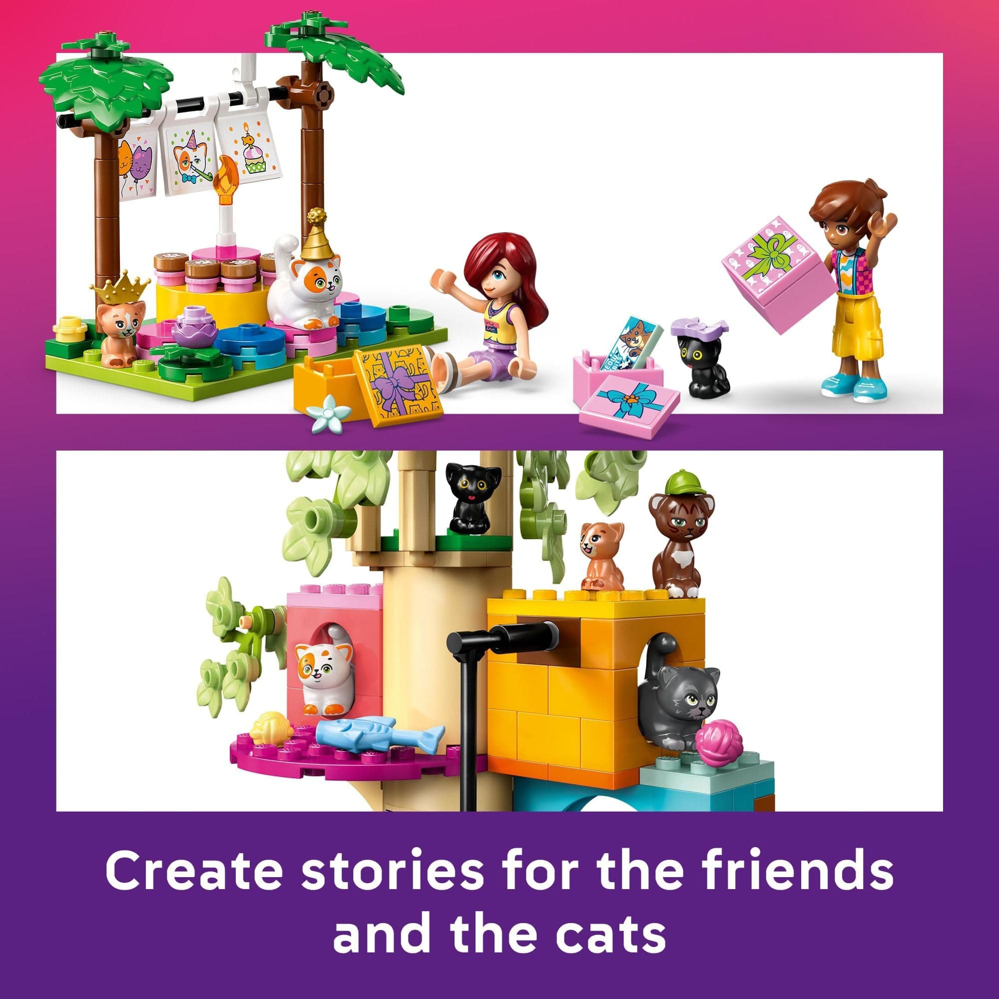 LEGO Friends Tree House Building Toy - Pretend Play Building Blocks with Cat Toys & 2 Minidolls, Creative Storytelling Toy for Girls and Boys Ages 9+, Gift Idea - 42666, view 4