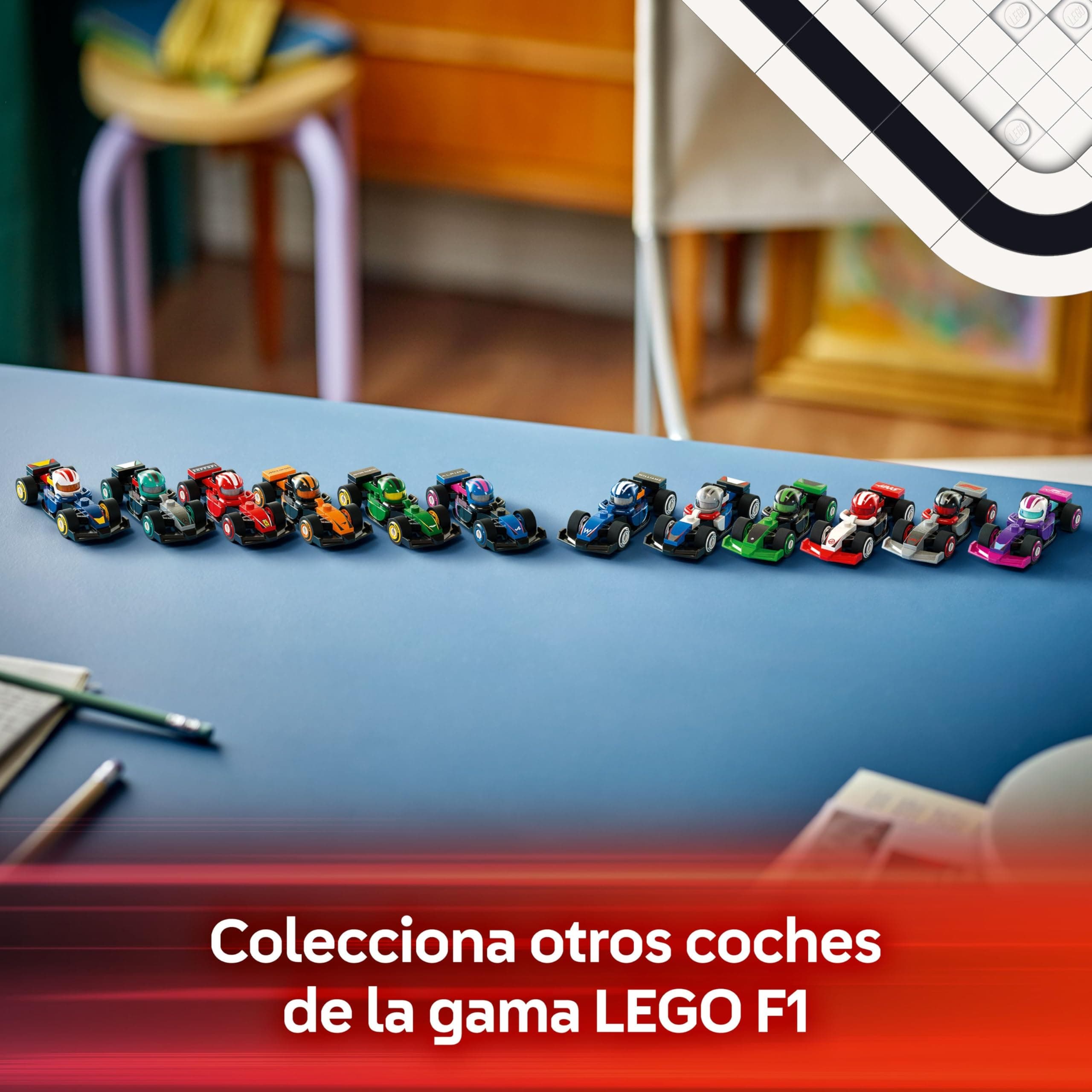LEGO Coches de F1 Coleccionables de Juguete, 1 de 12 Miniaturas de Maqueta de Coche, Escuderías de Fórmula 1: Ferrari, Mercedes, McLaren, Red Bull, Caja Sorpresa para Niños y Niñas de 6+ Años 71049, view 7