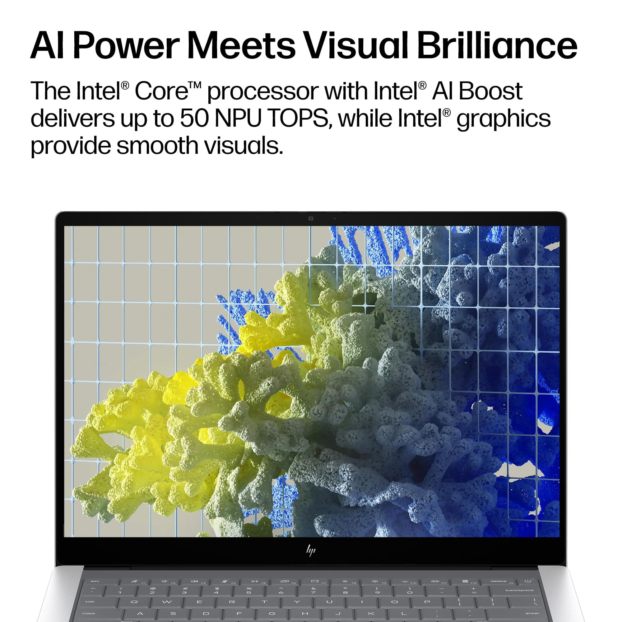 HP OmniBook X 14 inch Next Gen AI PC, 3K Touchscreen, Intel® CORE™ Ultra 7 Processor 356H, 24 GB RAM, 1 TB SSD, Intel Graphics, Windows 11 Home, Glacier Silver, 14-ka0099nr (2026), view 3