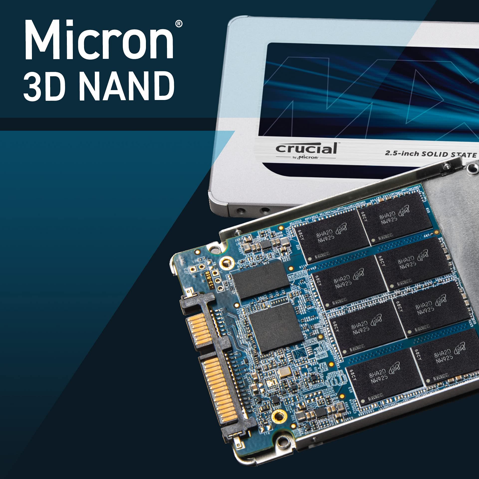 Crucial MX500 1TB 3D NAND SATA 2.5 Inch Internal SSD, up to 560MB/s - CT1000MX500SSD1, view 5