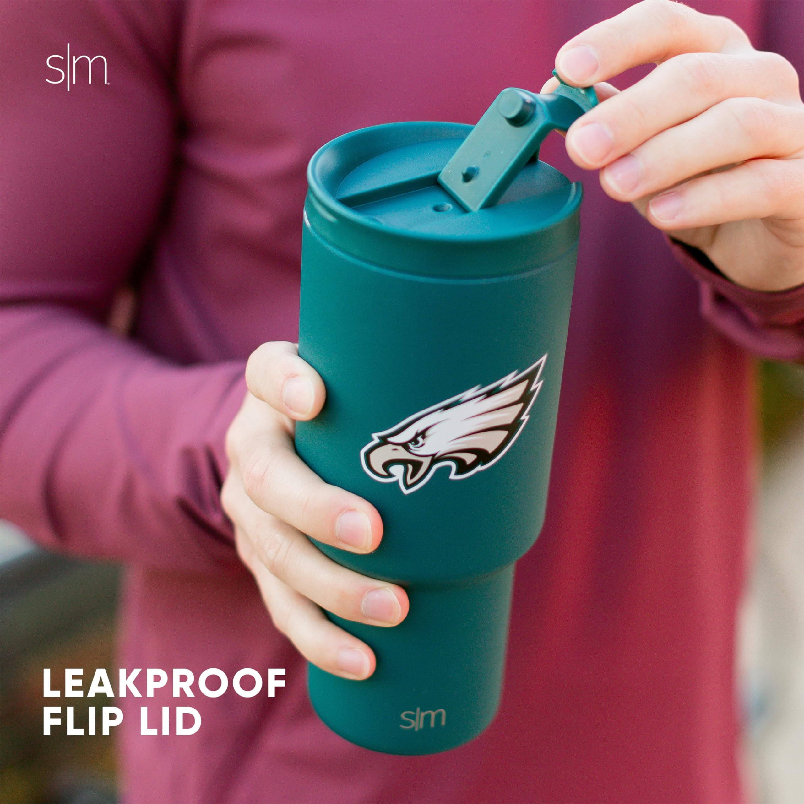 Simple Modern Las Vegas Raiders Tumbler with Flip Lid, Straw 30oz | NFL, view 5