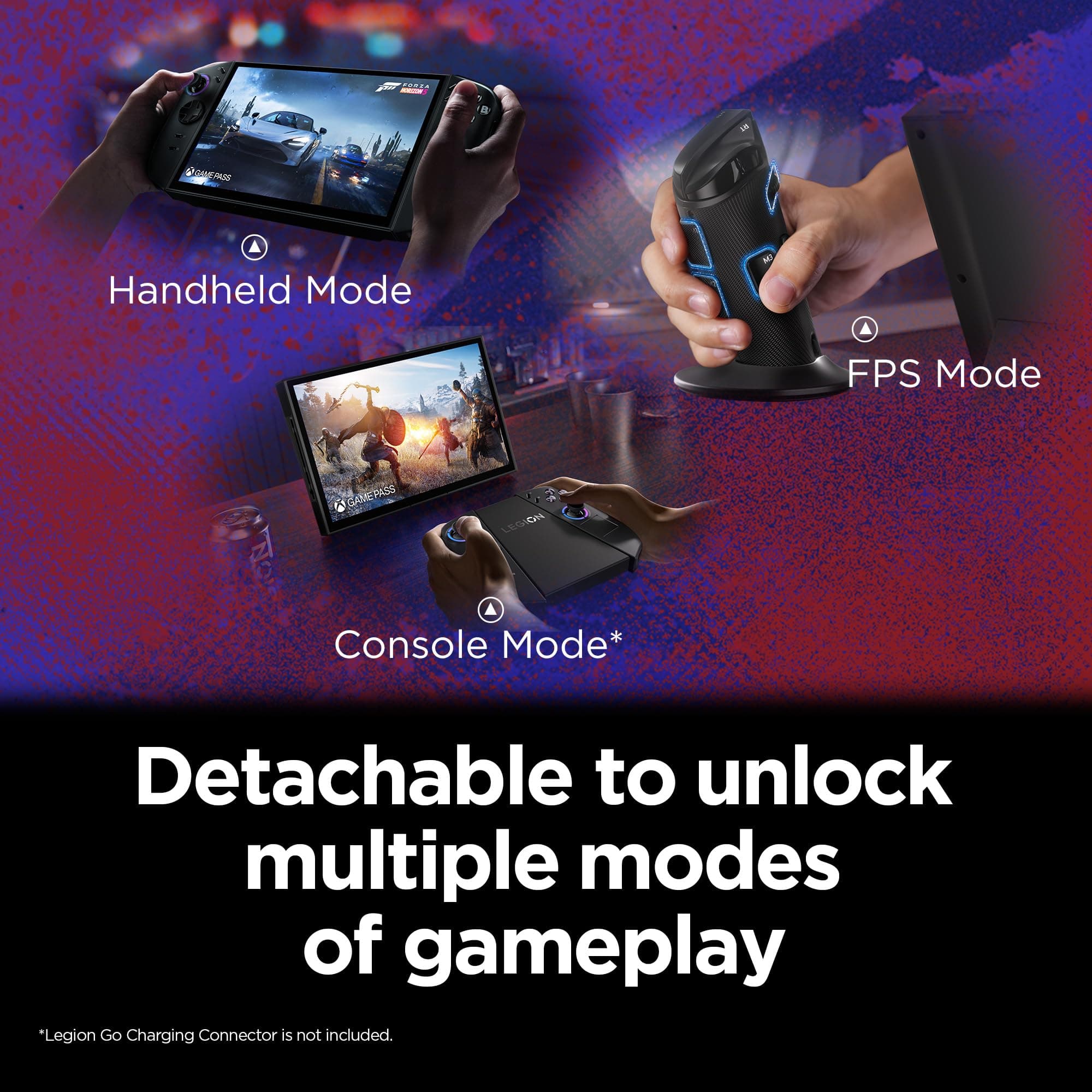 Lenovo Legion Go 2 – Mobile Gaming Console – AMD Ryzen Z2 CPU – 8.8" WQXGA PureSight OLED Display – 144Hz – Integrated AMD Radeon™ Graphics – 16GB Memory – 1TB Storage – Fingerprint Reader, view 3
