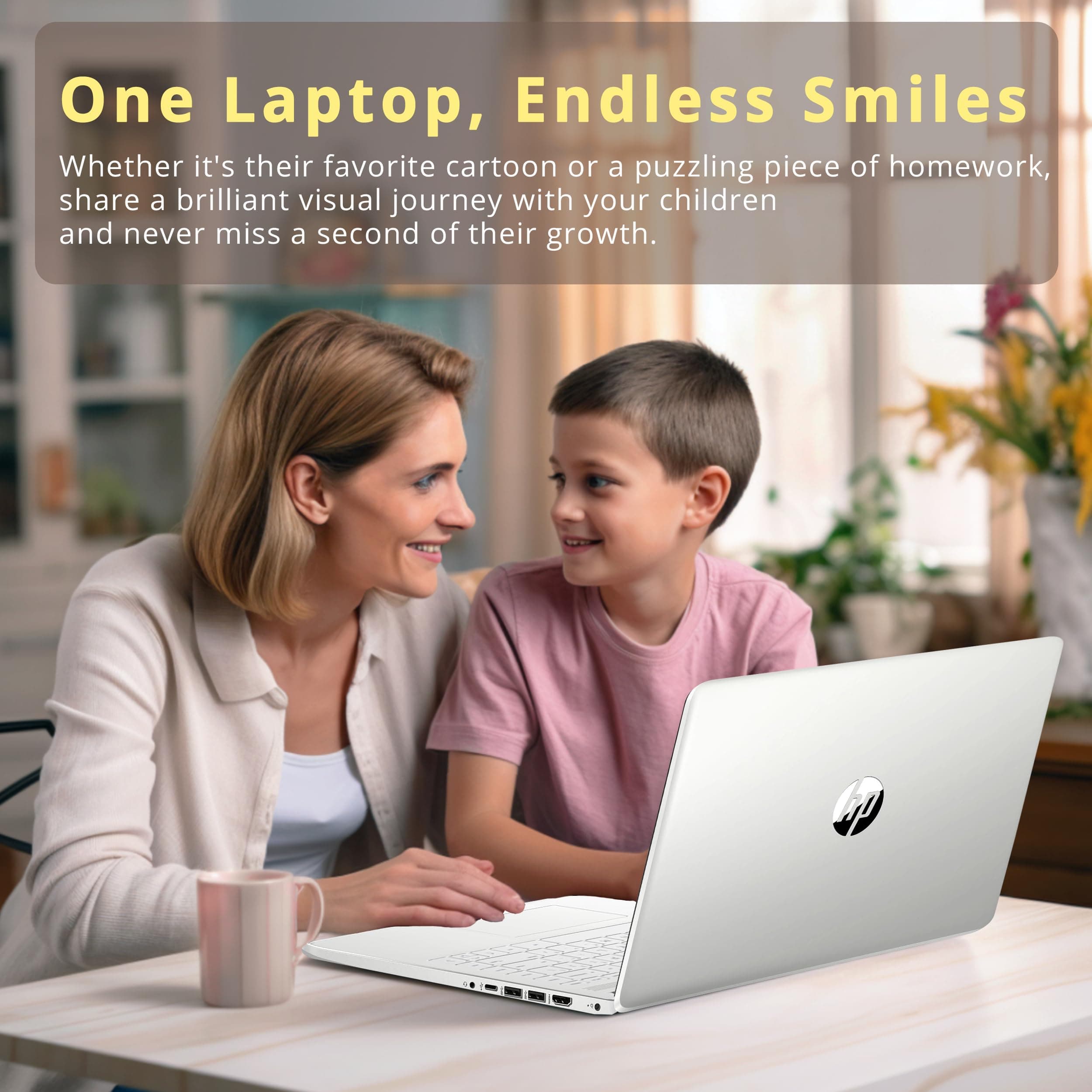 HP Stream 14" HD BrightView Laptop, Intel Celeron N4120, 16GB RAM, 416GB Storage (128GB eMMC + 288GB Docking Station Set), Intel UHD Graphics, 720p Camera, Wi-Fi, 1 Year Office 365, Win 11 S, Silver, view 6